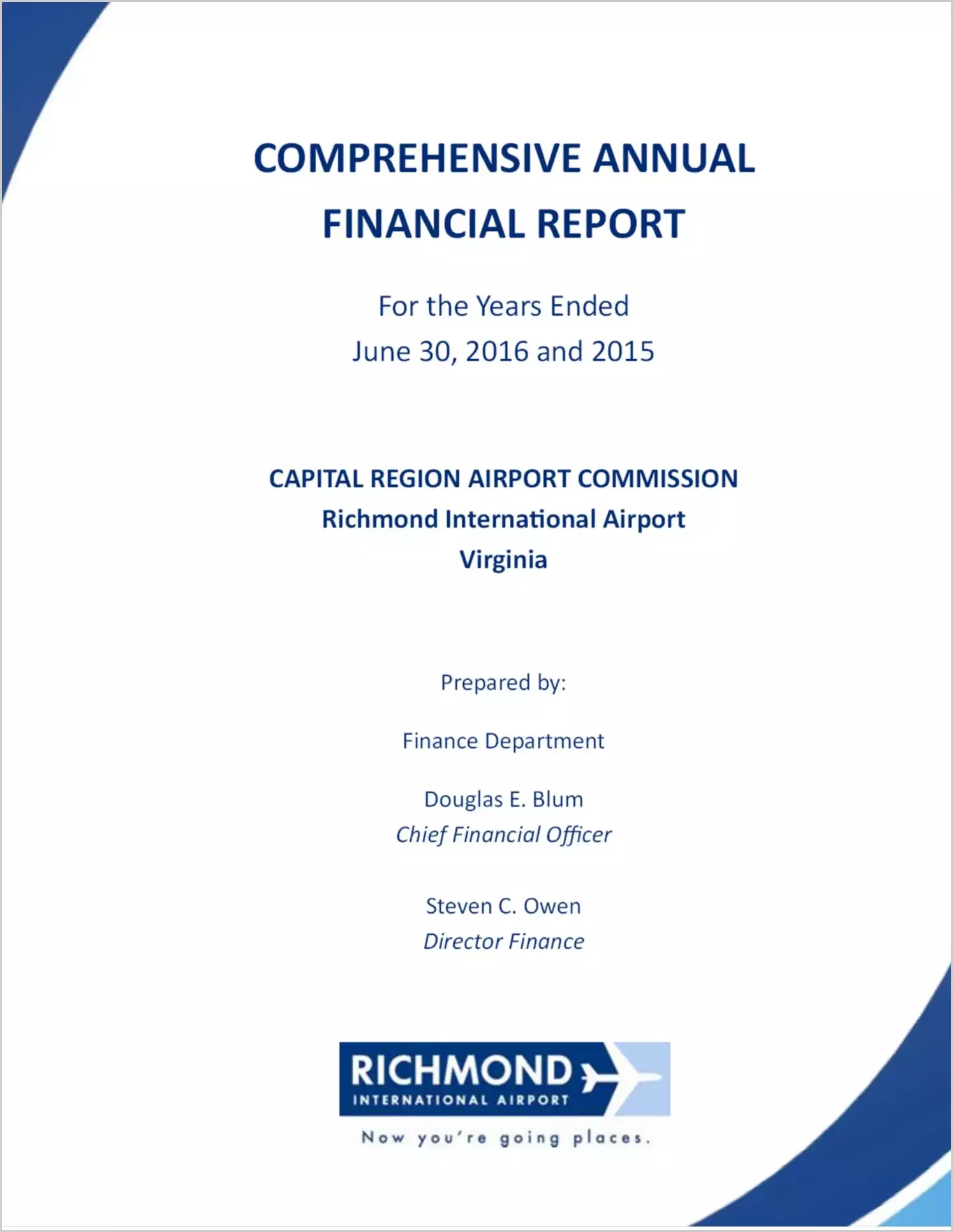 2016 ABC/Other Annual Financial Report  for Capital Region Airport Commission