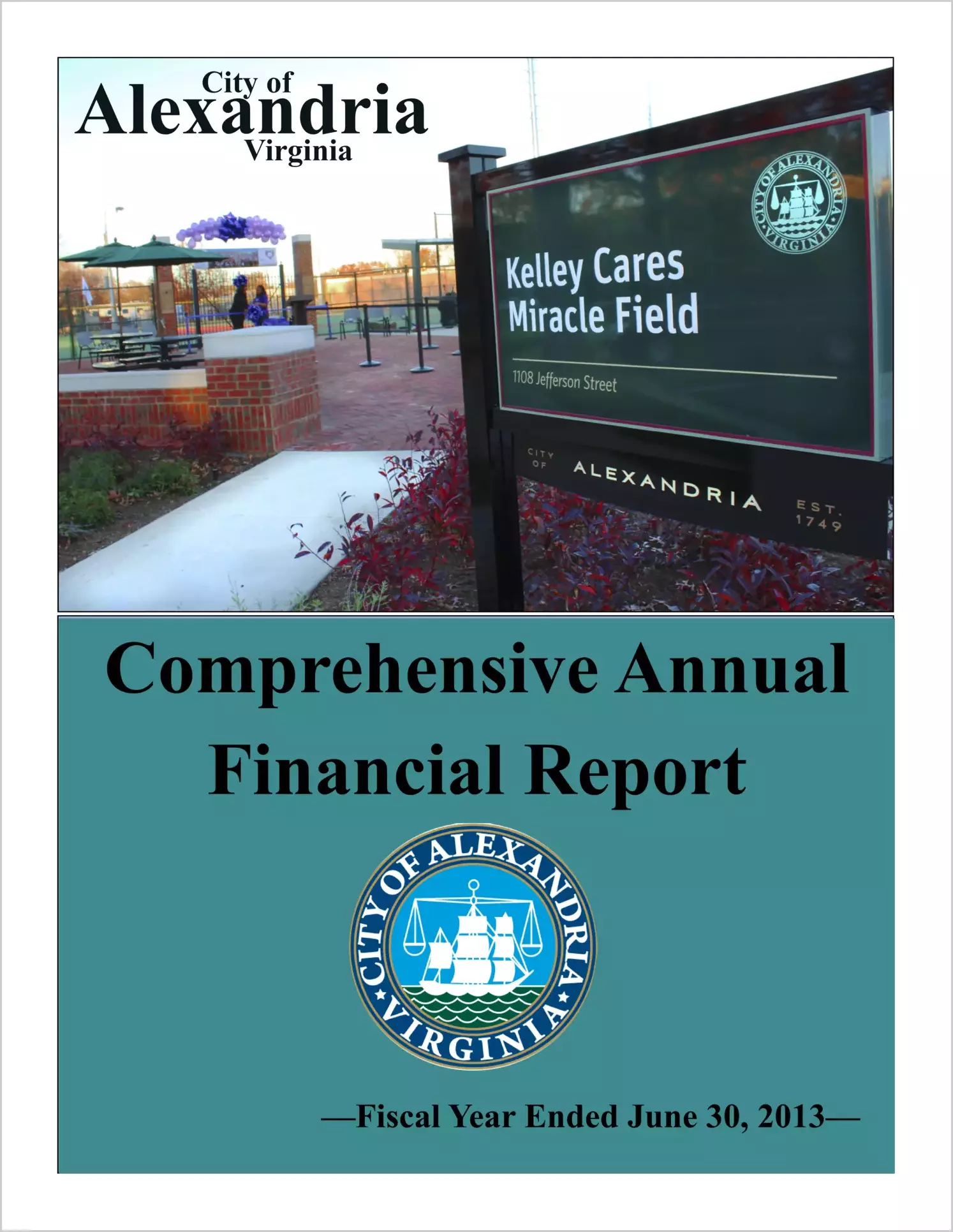2013 Annual Financial Report for City of Alexandria