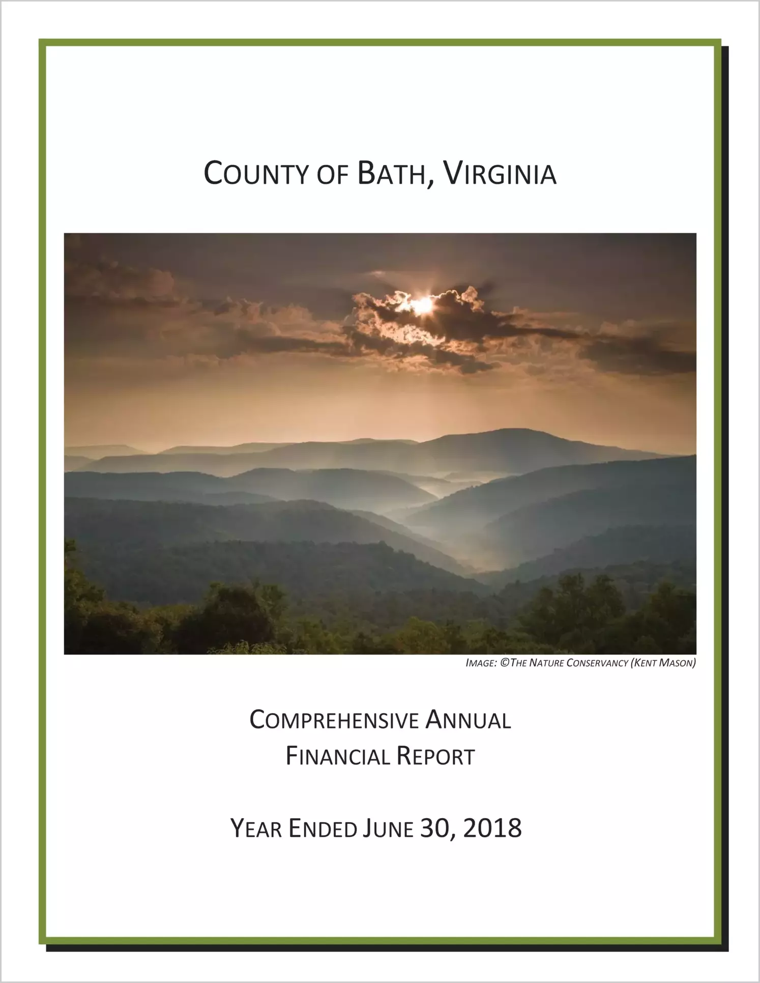 2018 Annual Financial Report for County of Bath