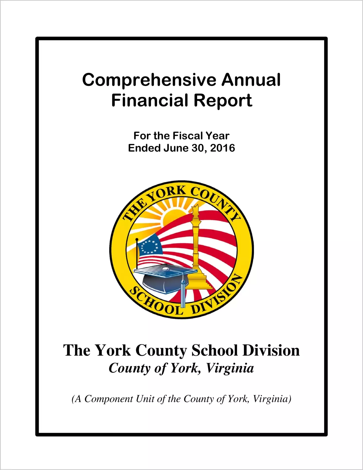 2016 Public Schools Annual Financial Report for County of York