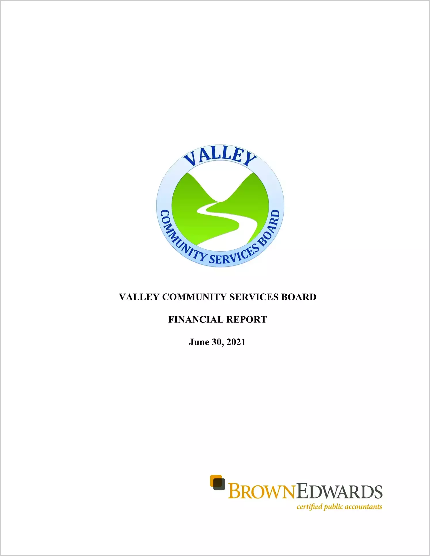 2021 ABC/Other Annual Financial Report  for Valley Community Services Board