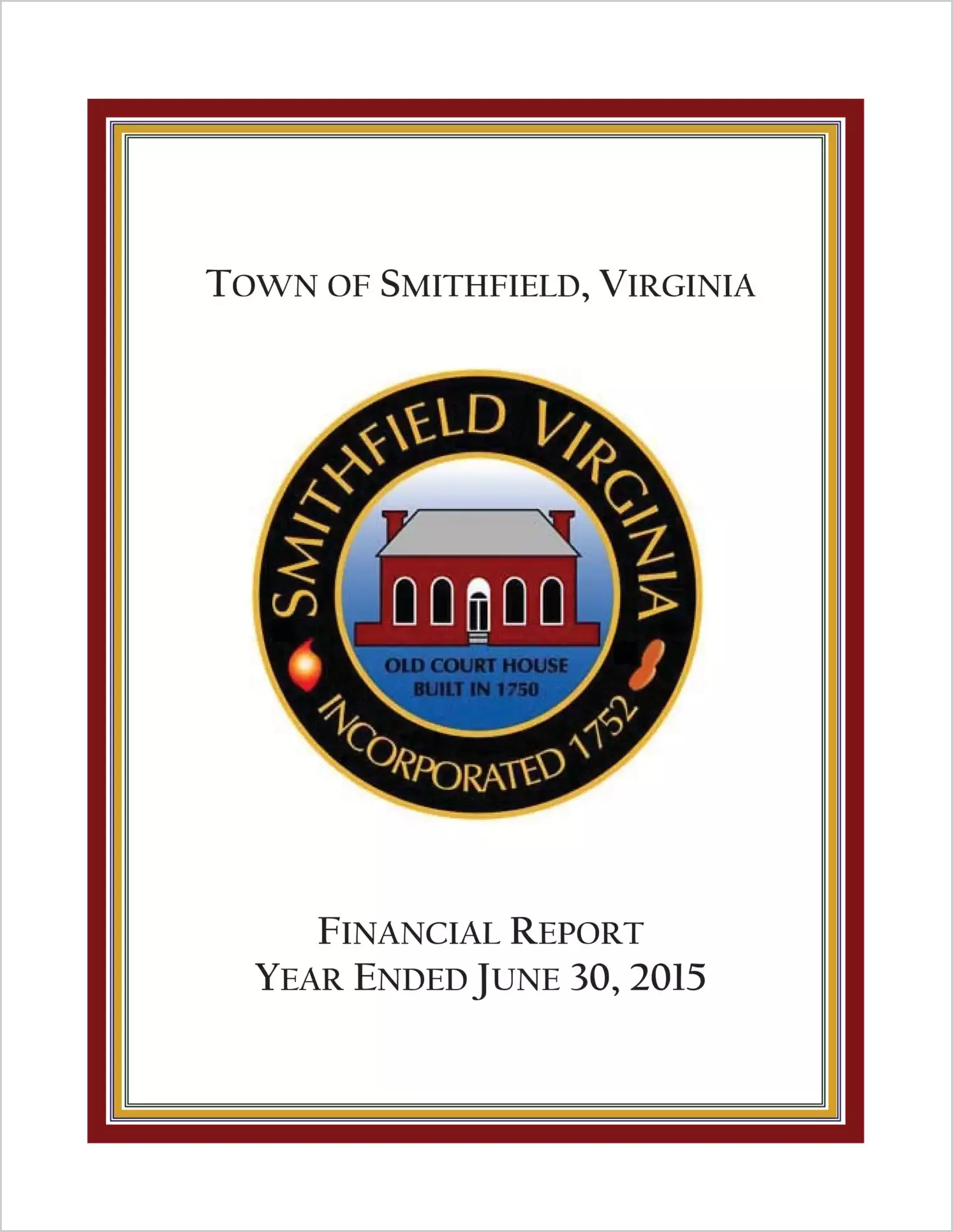 2015 Annual Financial Report for Town of Smithfield