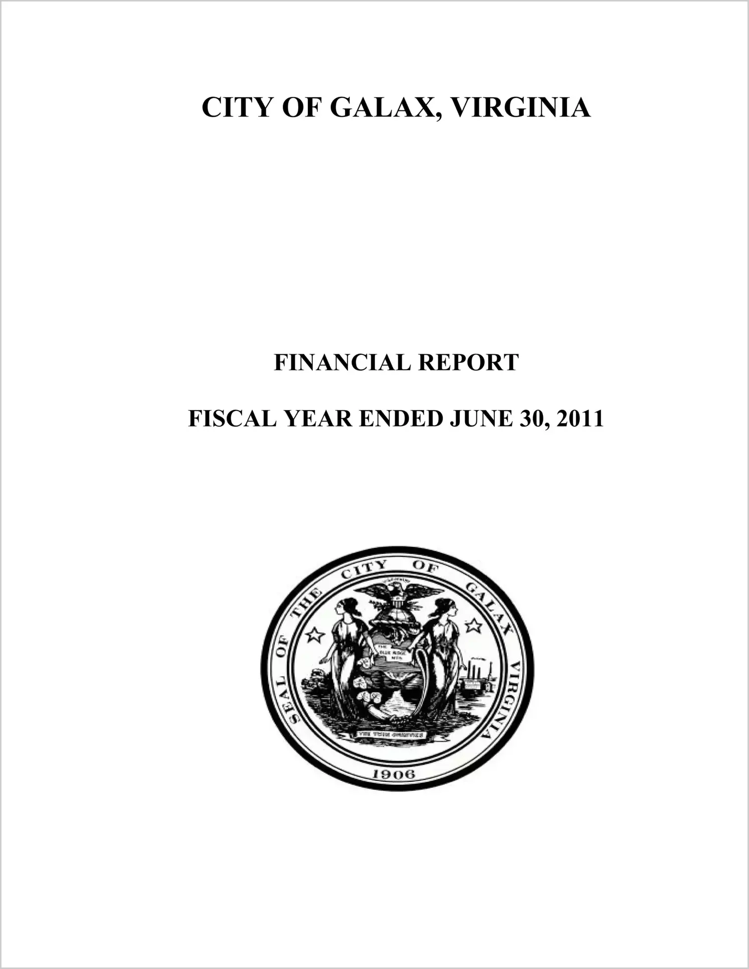 2011 Annual Financial Report for City of Galax
