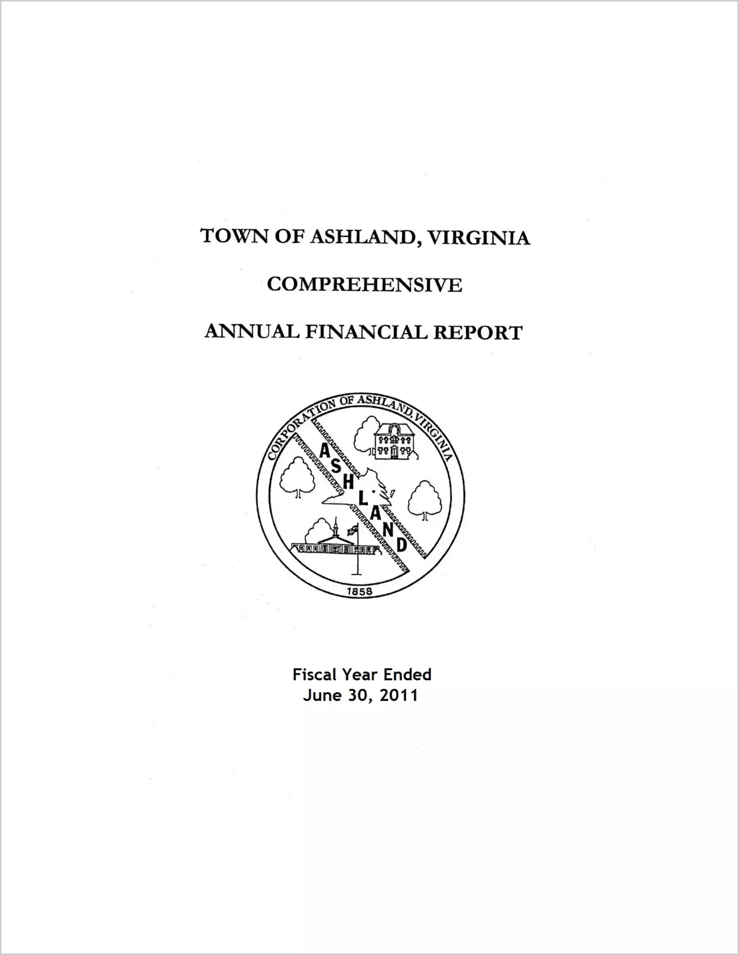 2011 Annual Financial Report for Town of Ashland