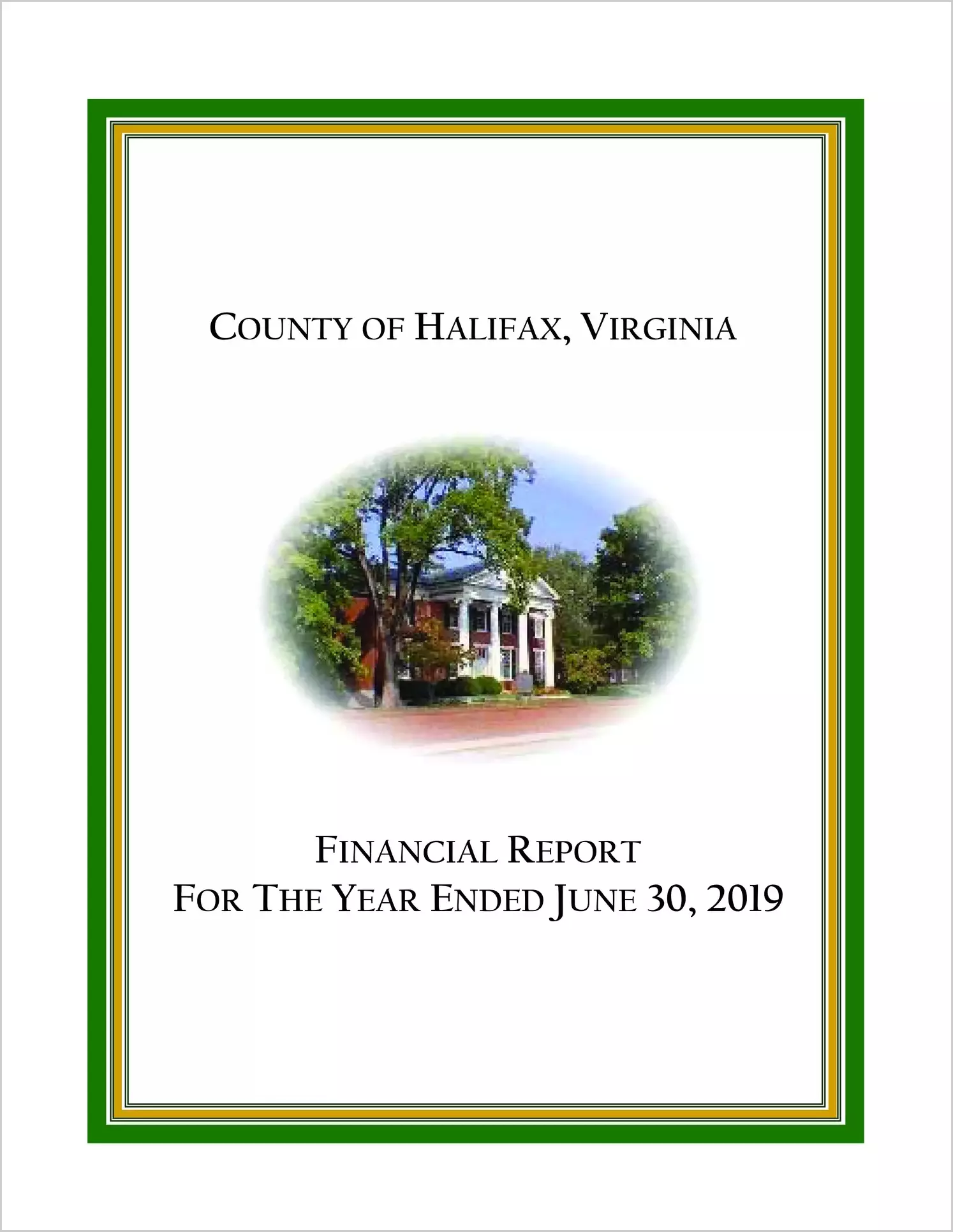 2019 Annual Financial Report for County of Halifax