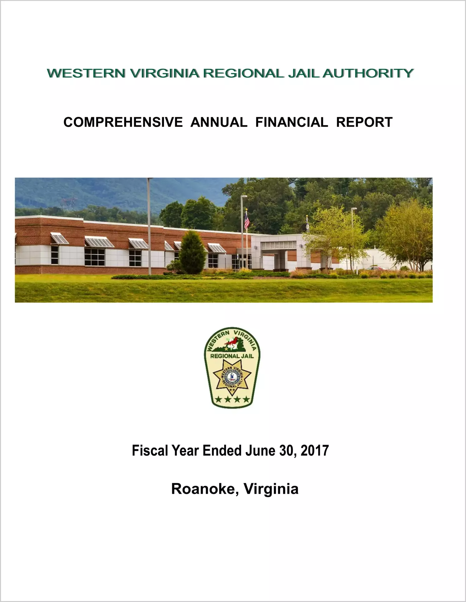 2017 ABC/Other Annual Financial Report  for Western Virginia Regional Jail Authority