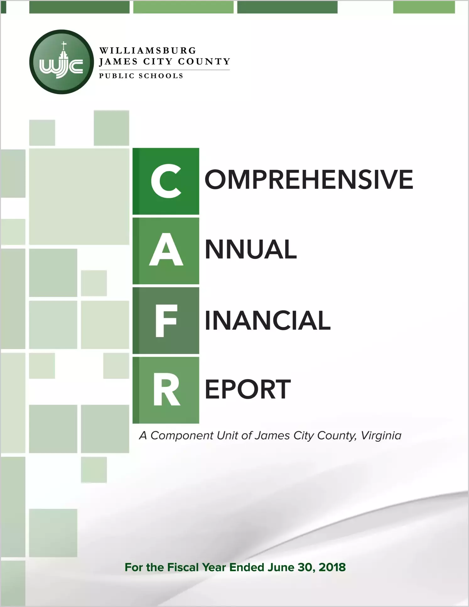 2018 Public Schools Annual Financial Report for County of James City
