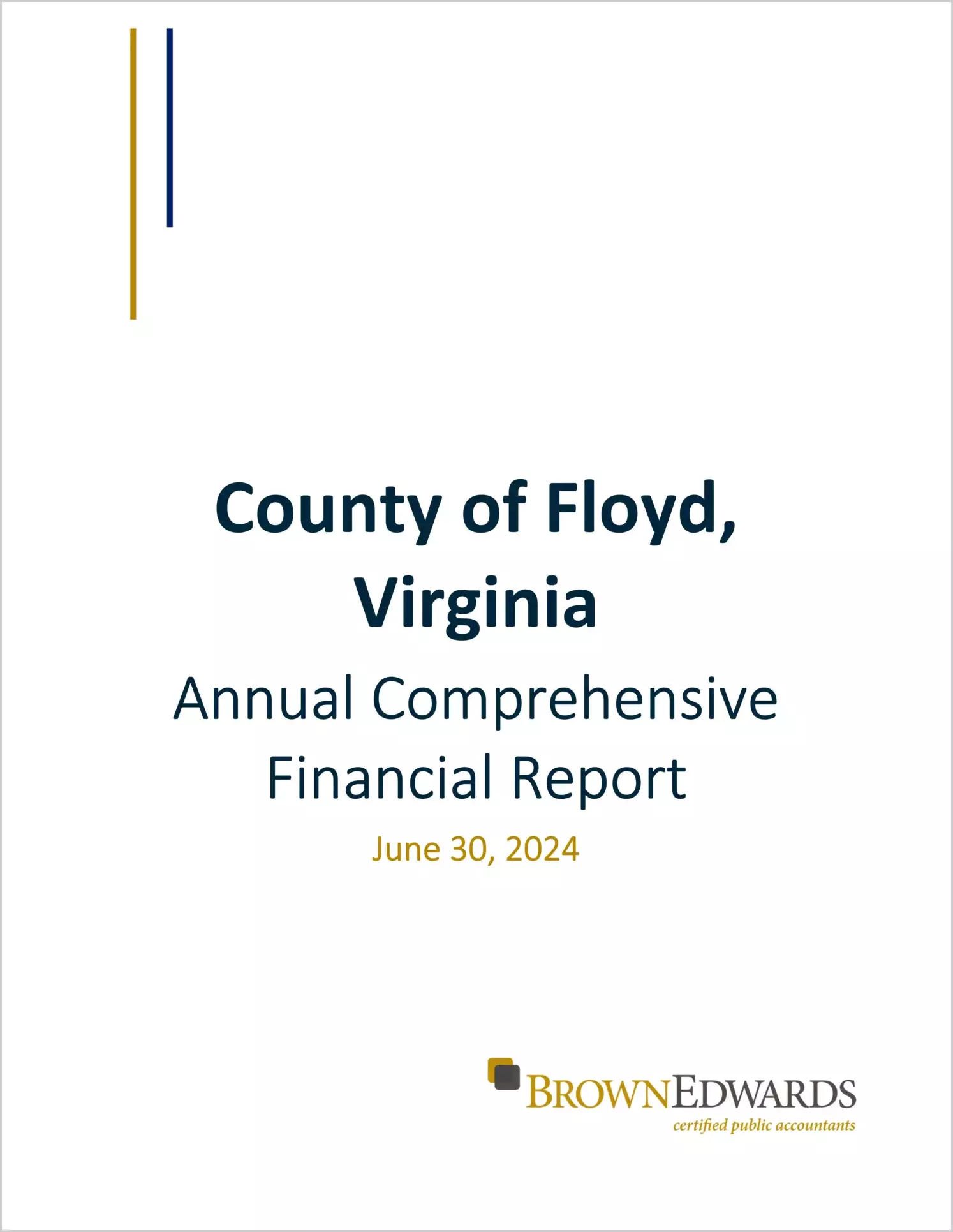 2024 Annual Financial Report for County of Floyd 