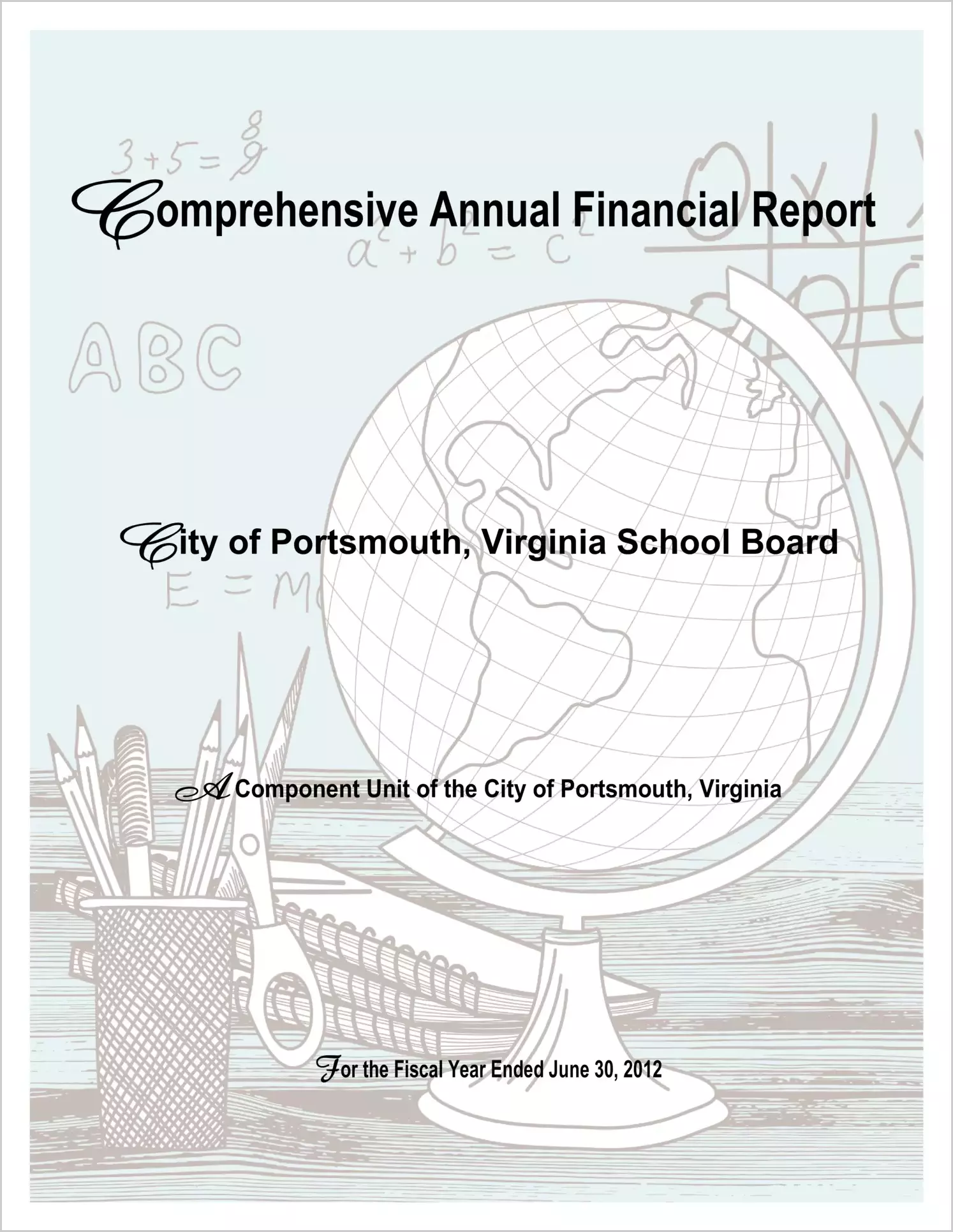 2012 Public Schools Annual Financial Report for City of Portsmouth
