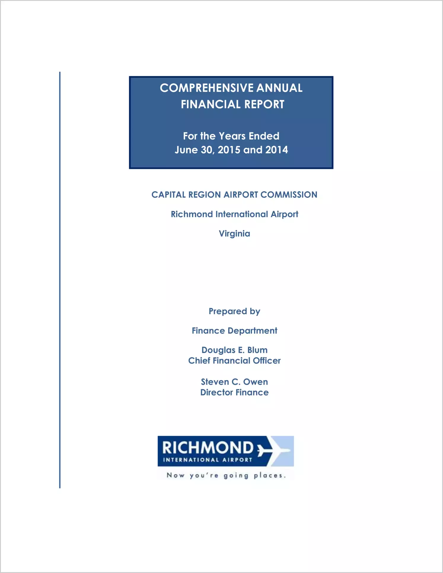 2015 ABC/Other Annual Financial Report  for Capital Region Airport Commission