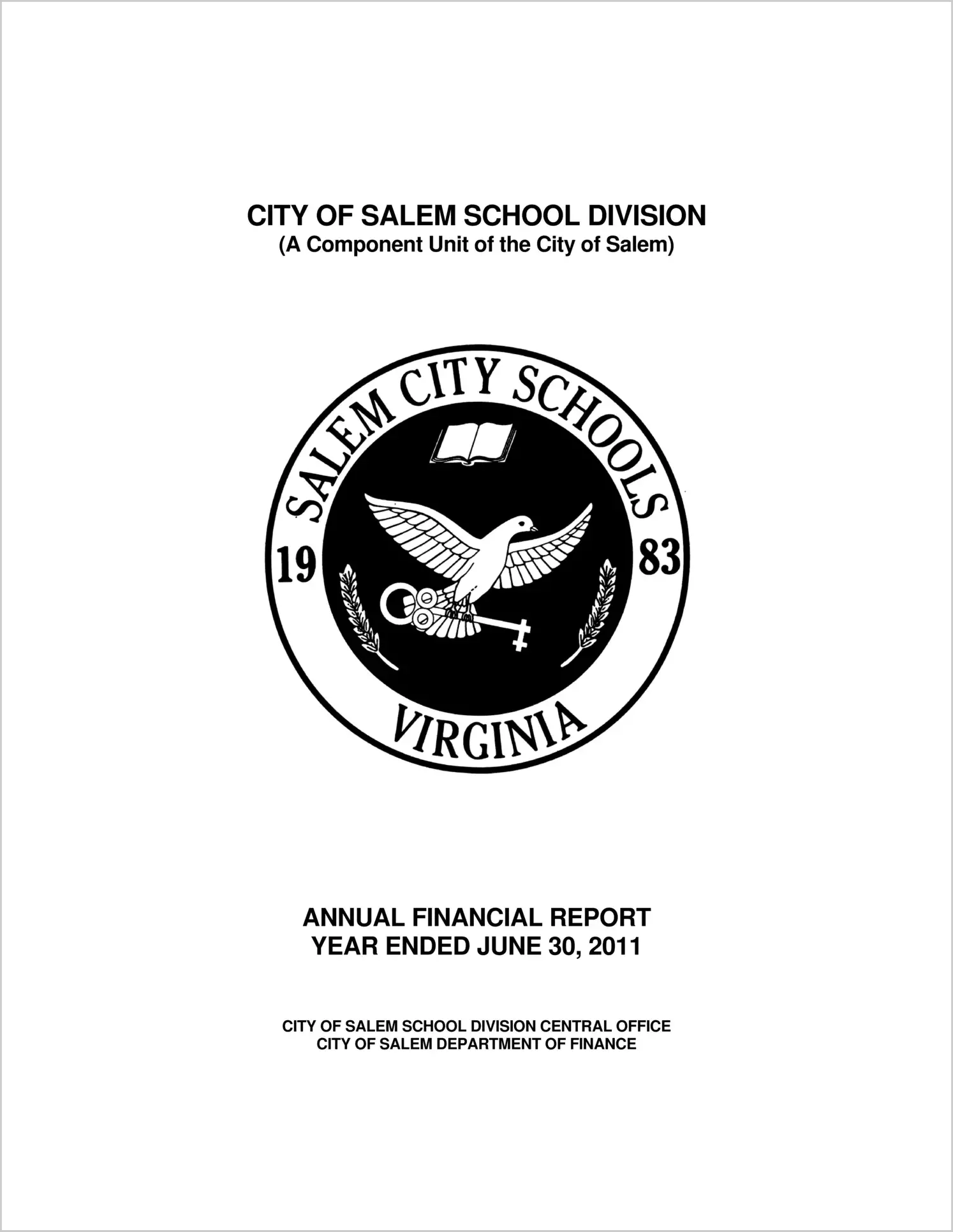 2011 Public Schools Annual Financial Report for City of Salem