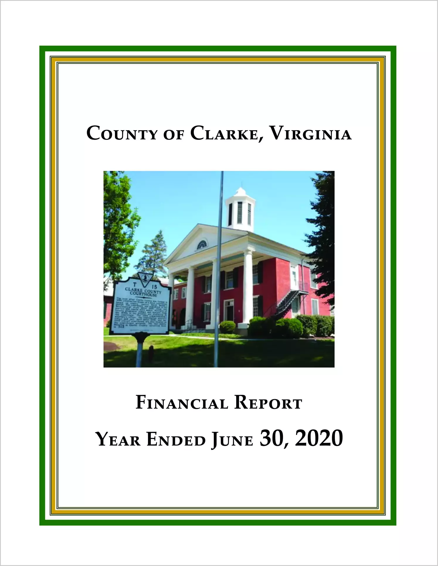 2020 Annual Financial Report for County of Clarke