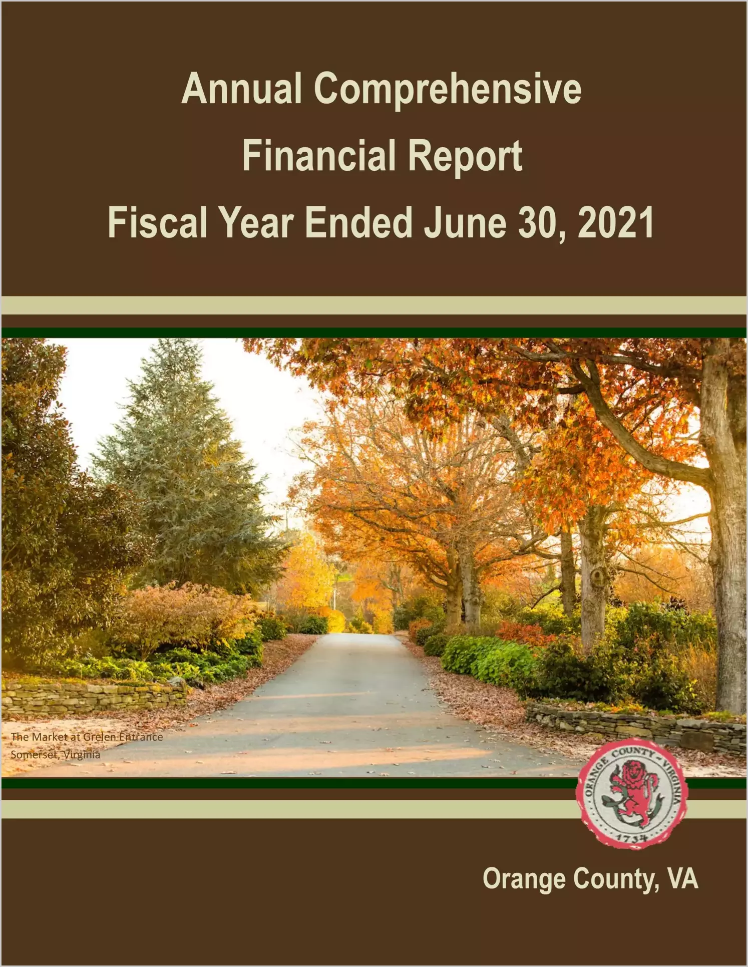 2021 Annual Financial Report for County of Orange