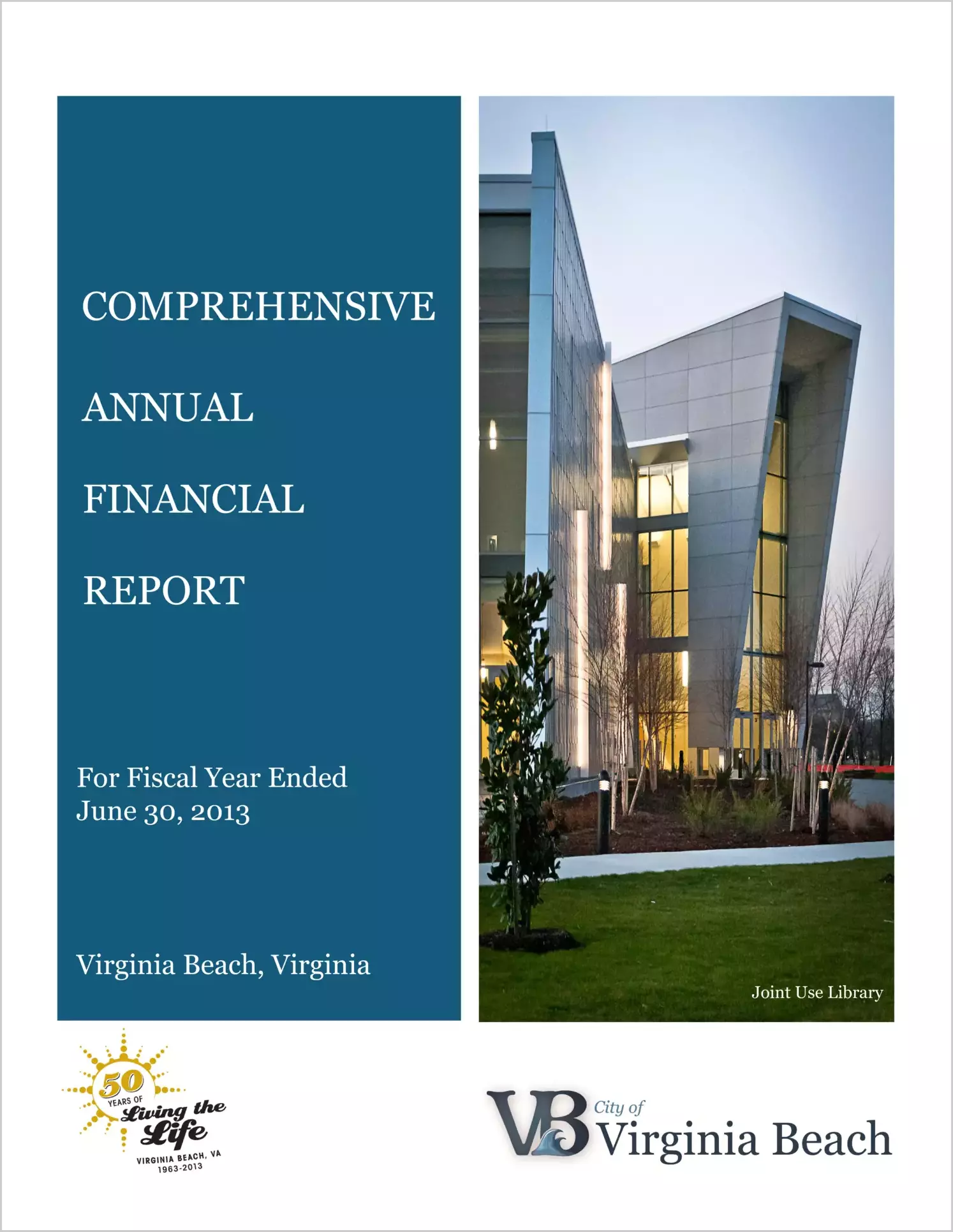 2013 Annual Financial Report for City of Virginia Beach