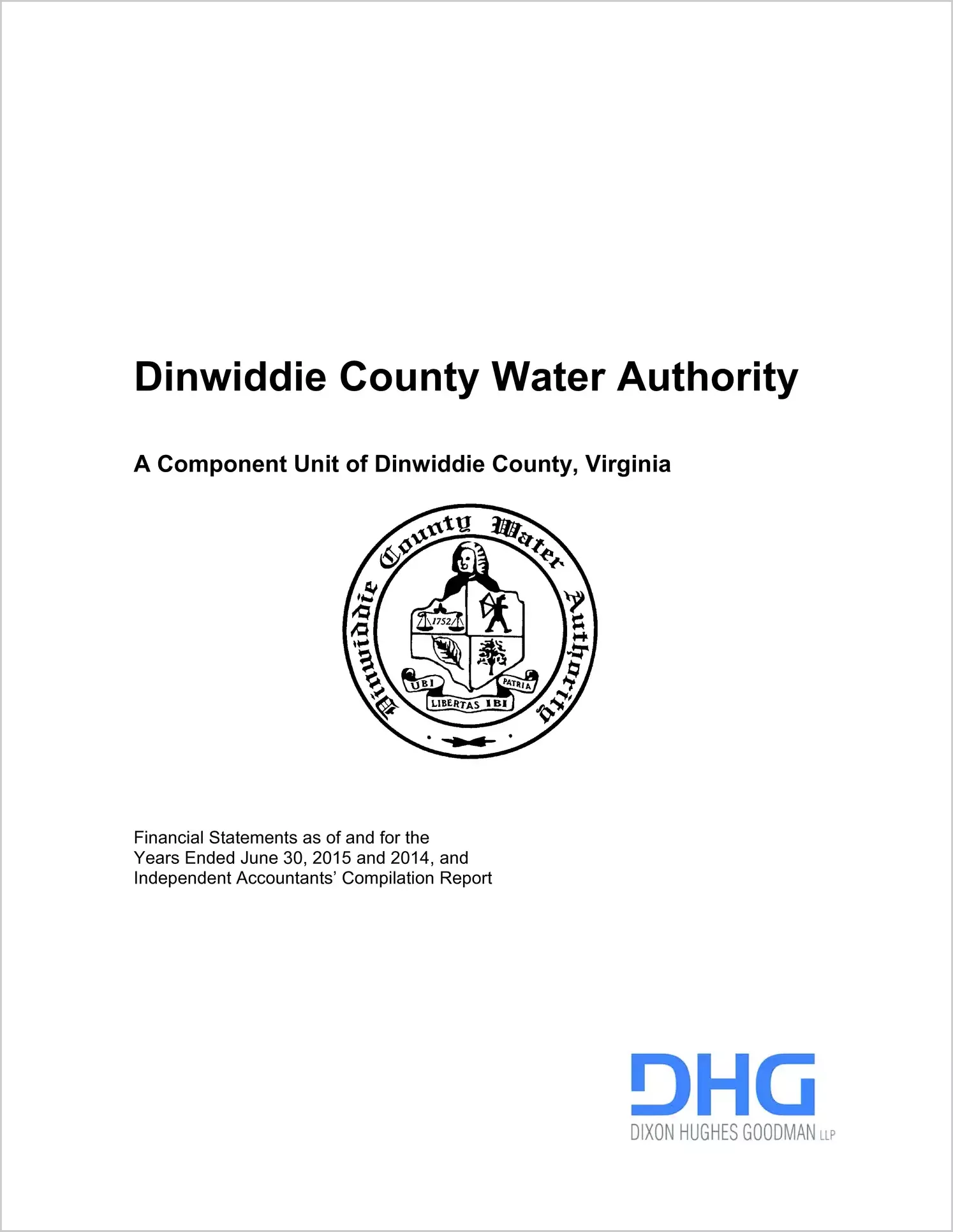 2015 ABC/Other Annual Financial Report  for Dinwiddie County Water Authority