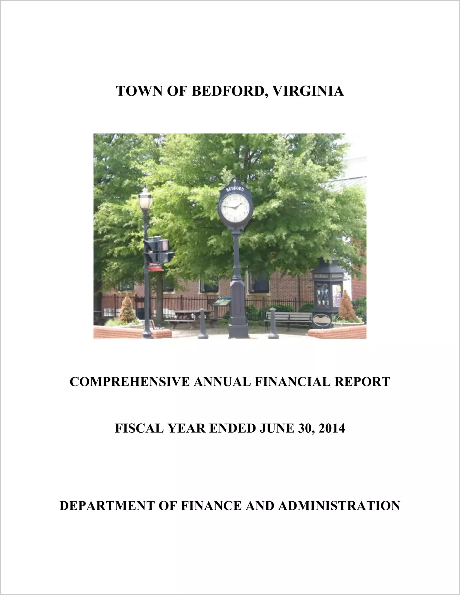 2014 Annual Financial Report for Town of Bedford