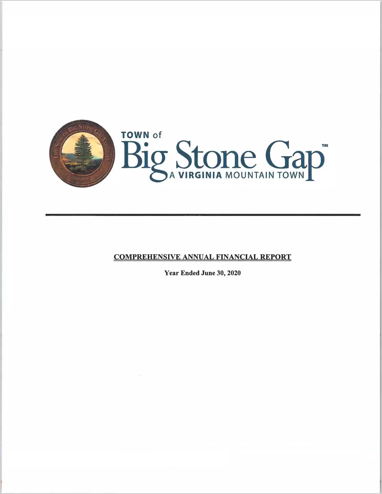 2020 Annual Financial Report for Town of Big Stone Gap