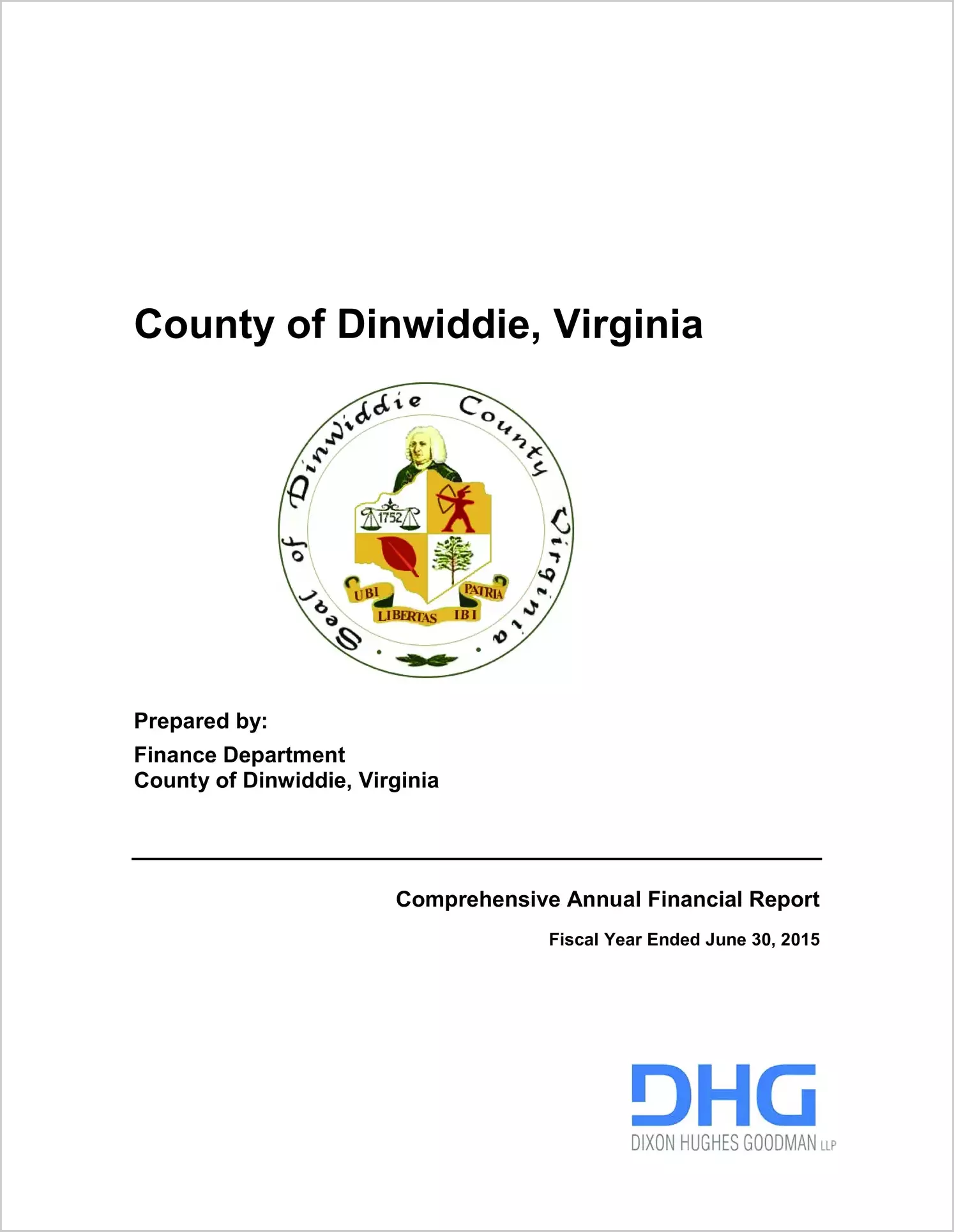 2015 Annual Financial Report for County of Dinwiddie
