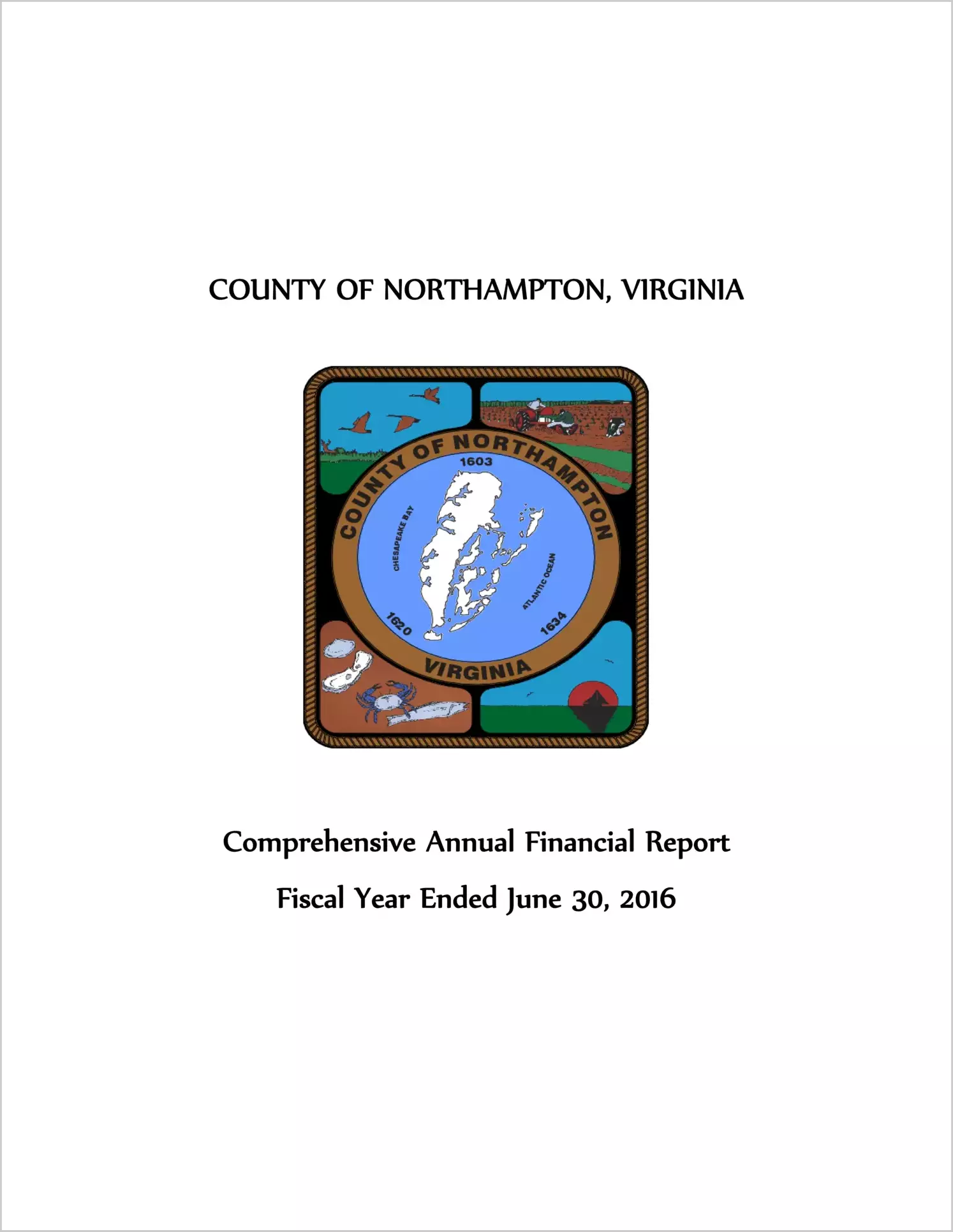 2016 Annual Financial Report for County of Northampton