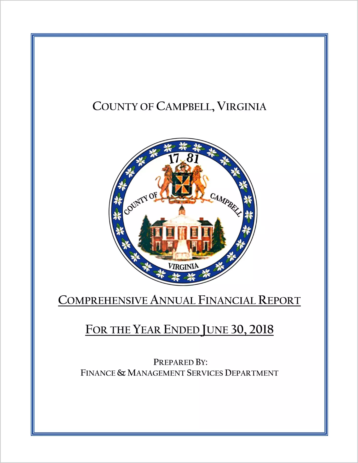 2018 Annual Financial Report for County of Campbell