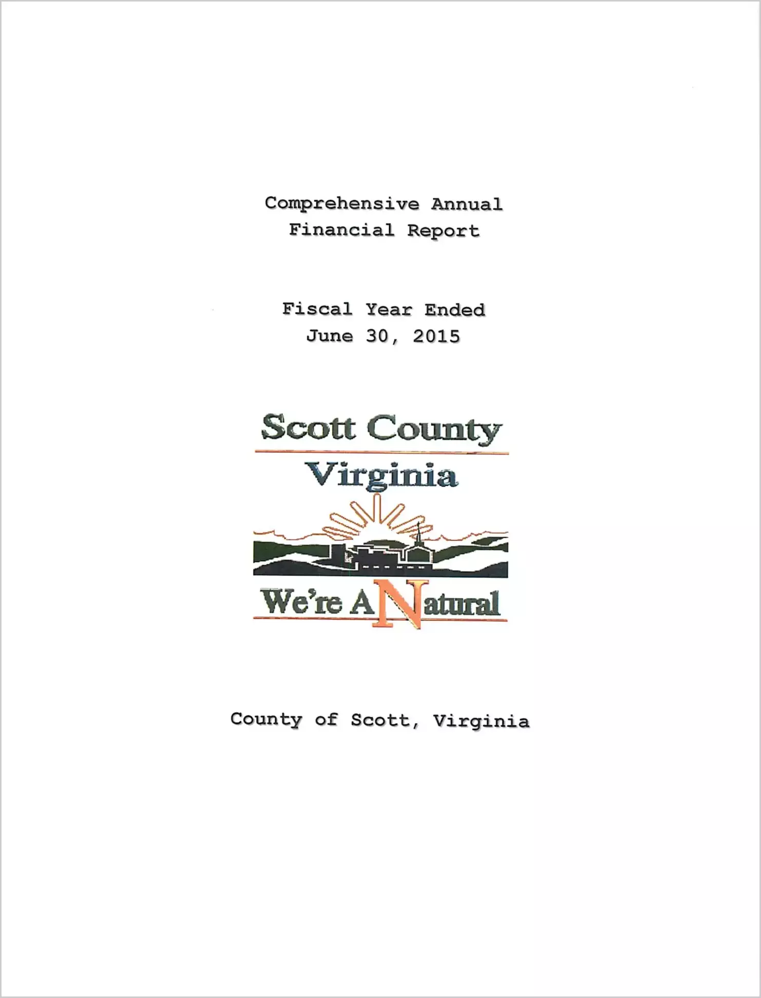 2015 Annual Financial Report for County of Scott