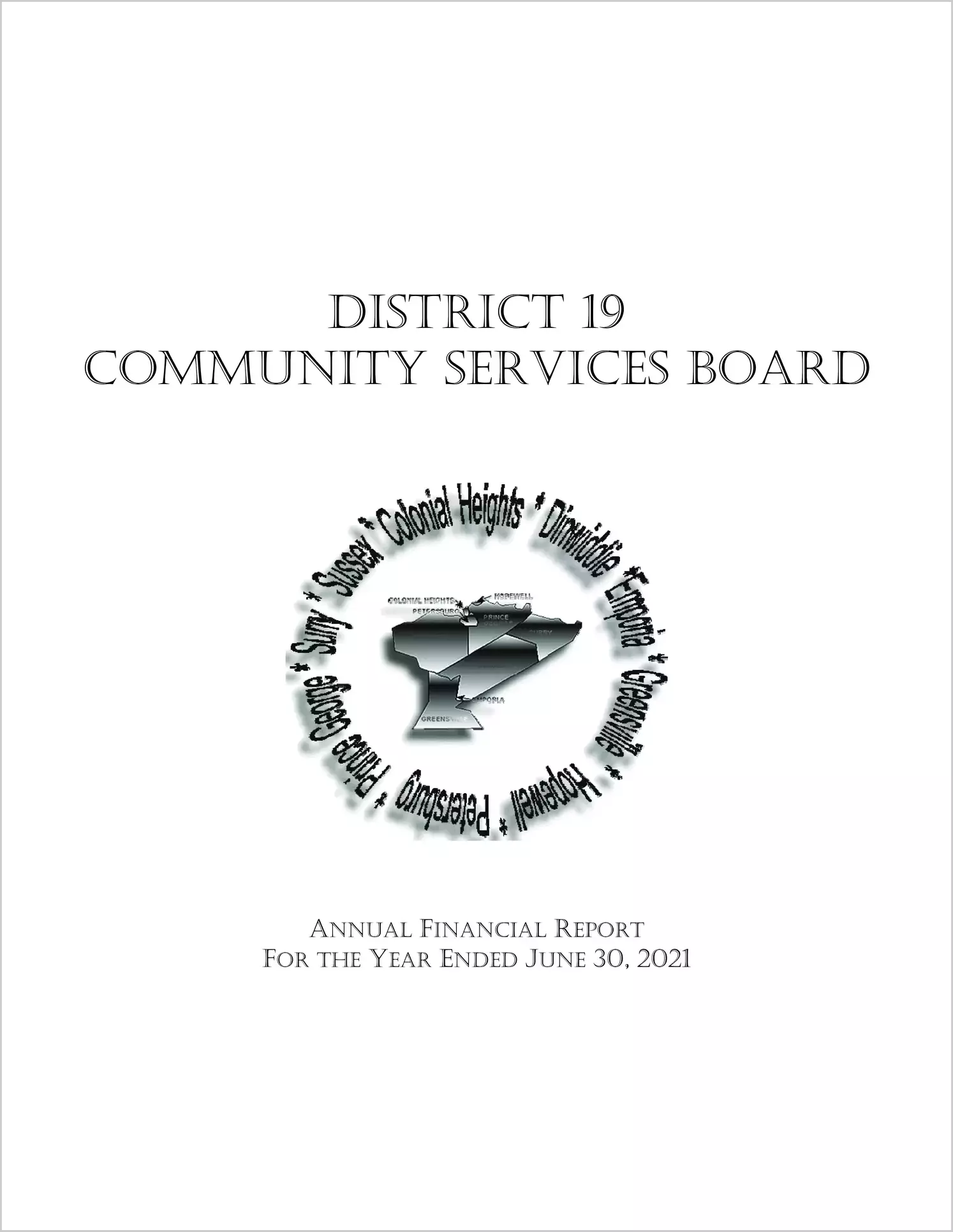 2021 ABC/Other Annual Financial Report  for District 19 Community Services Board