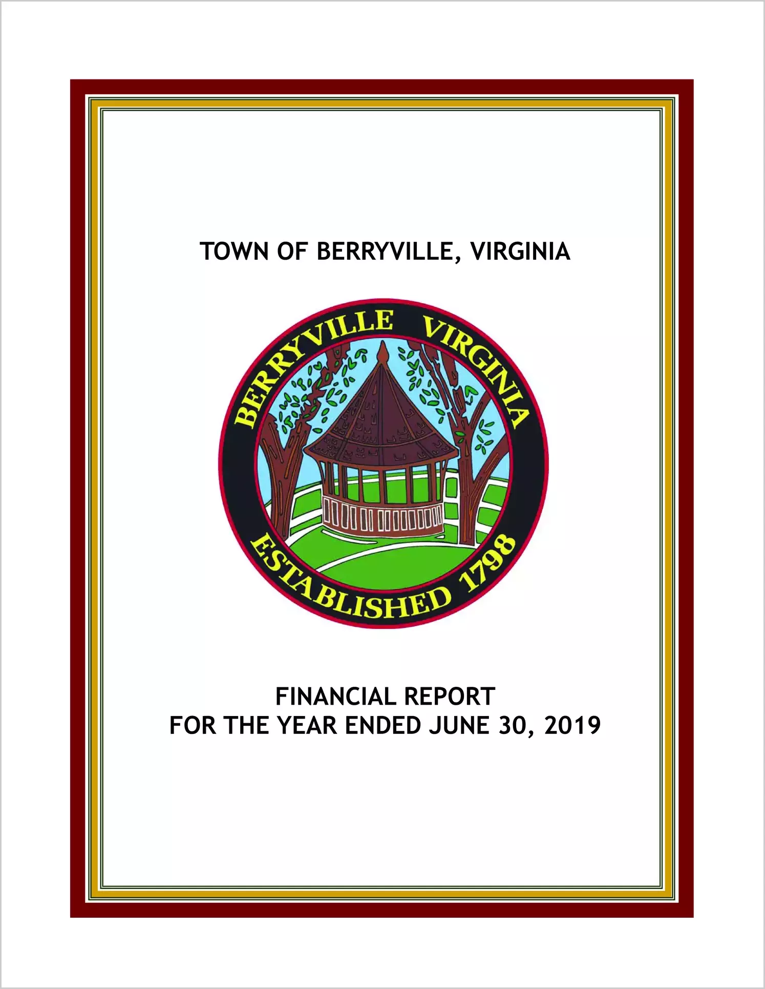 2019 Annual Financial Report for Town of Berryville