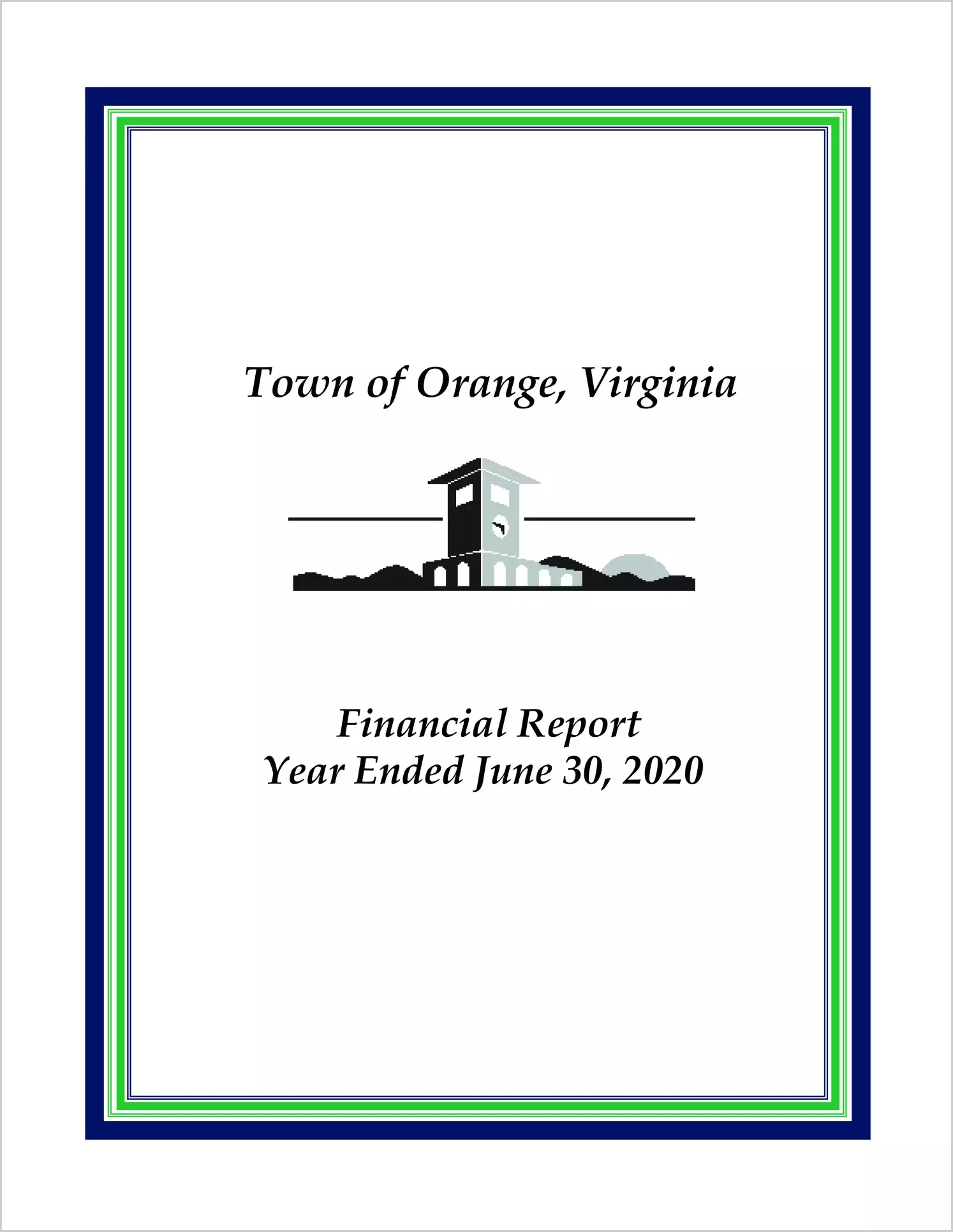 2020 Annual Financial Report for Town of Orange