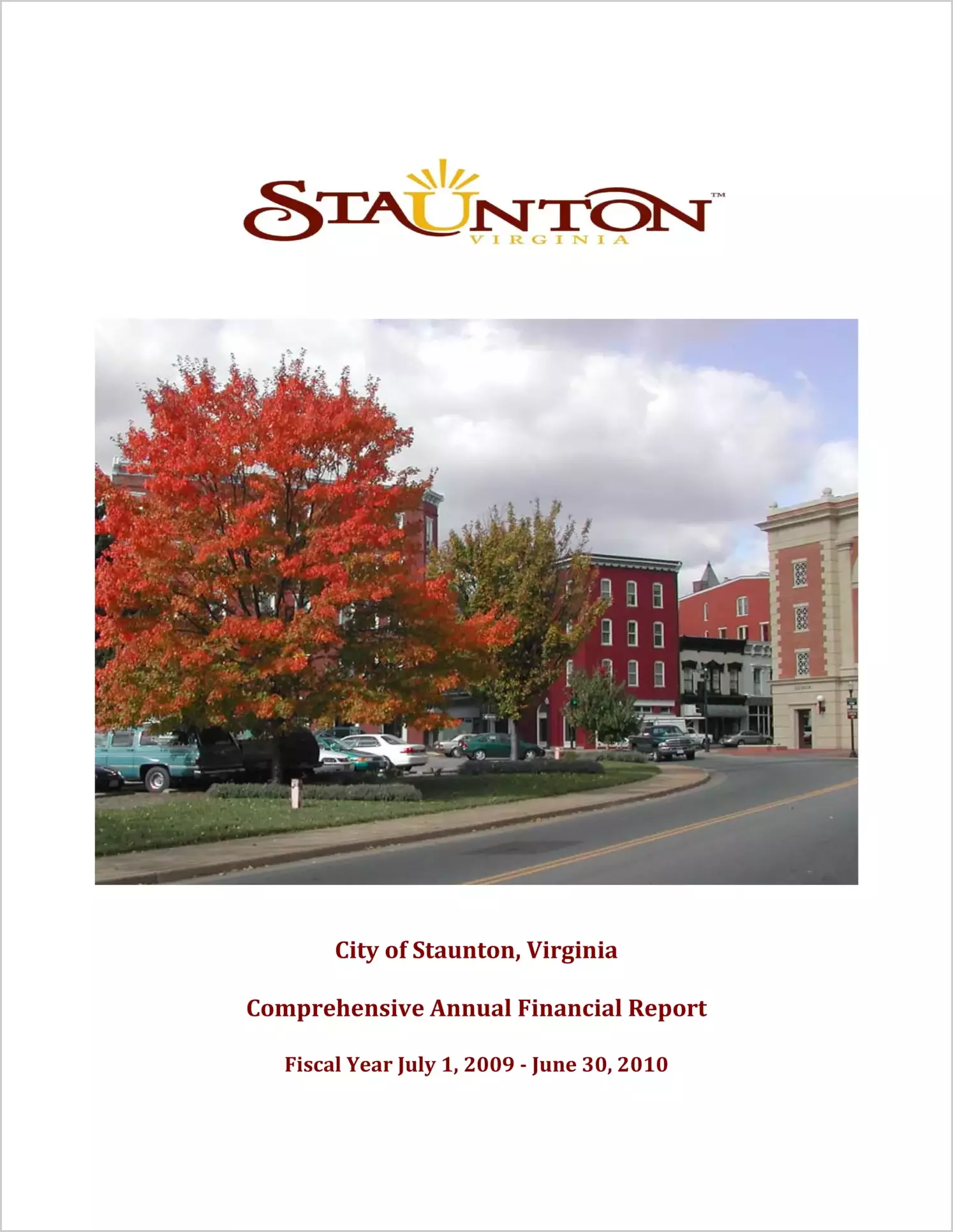 2010 Annual Financial Report for City of Staunton