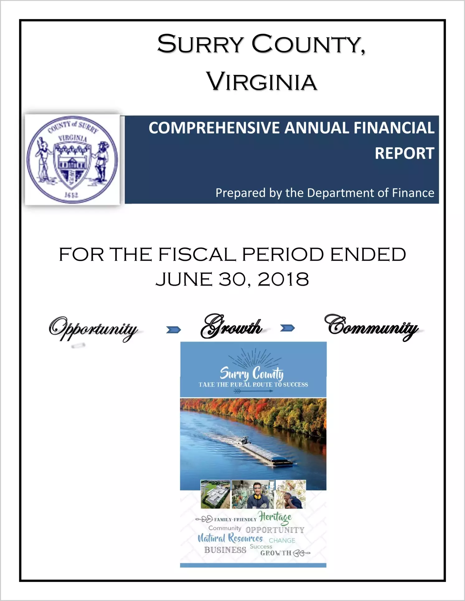 2018 Annual Financial Report for County of Surry