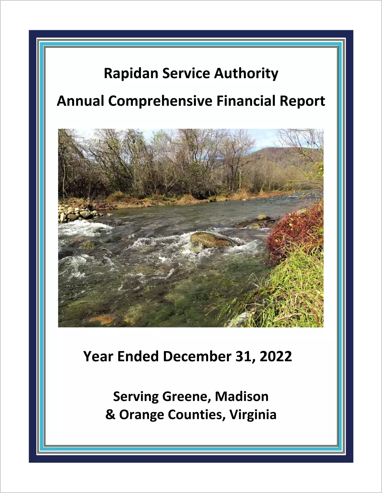 preview of 2022 ABC/Other Annual Financial Report for Rapidan Service Authority