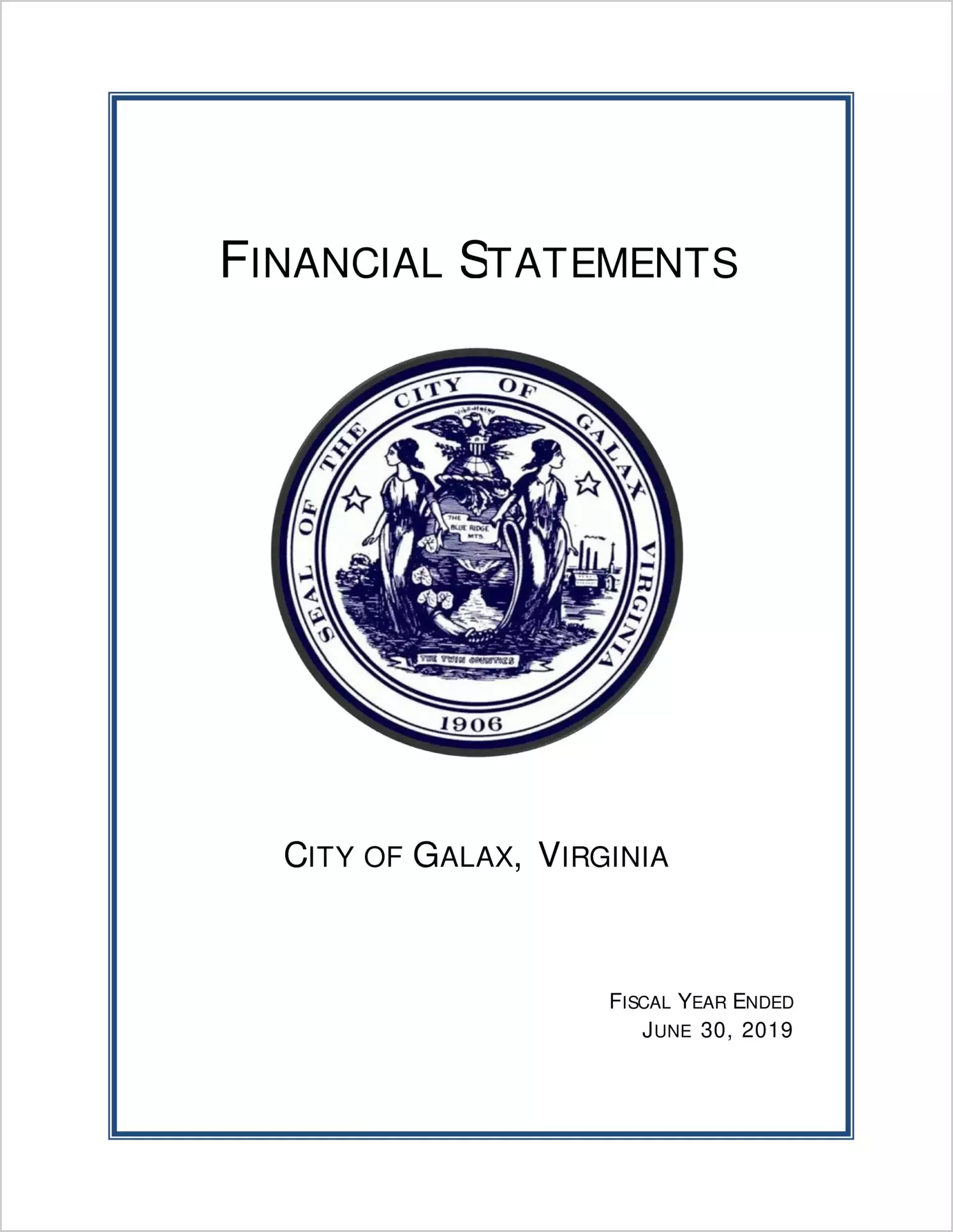 2019 Annual Financial Report for City of Galax