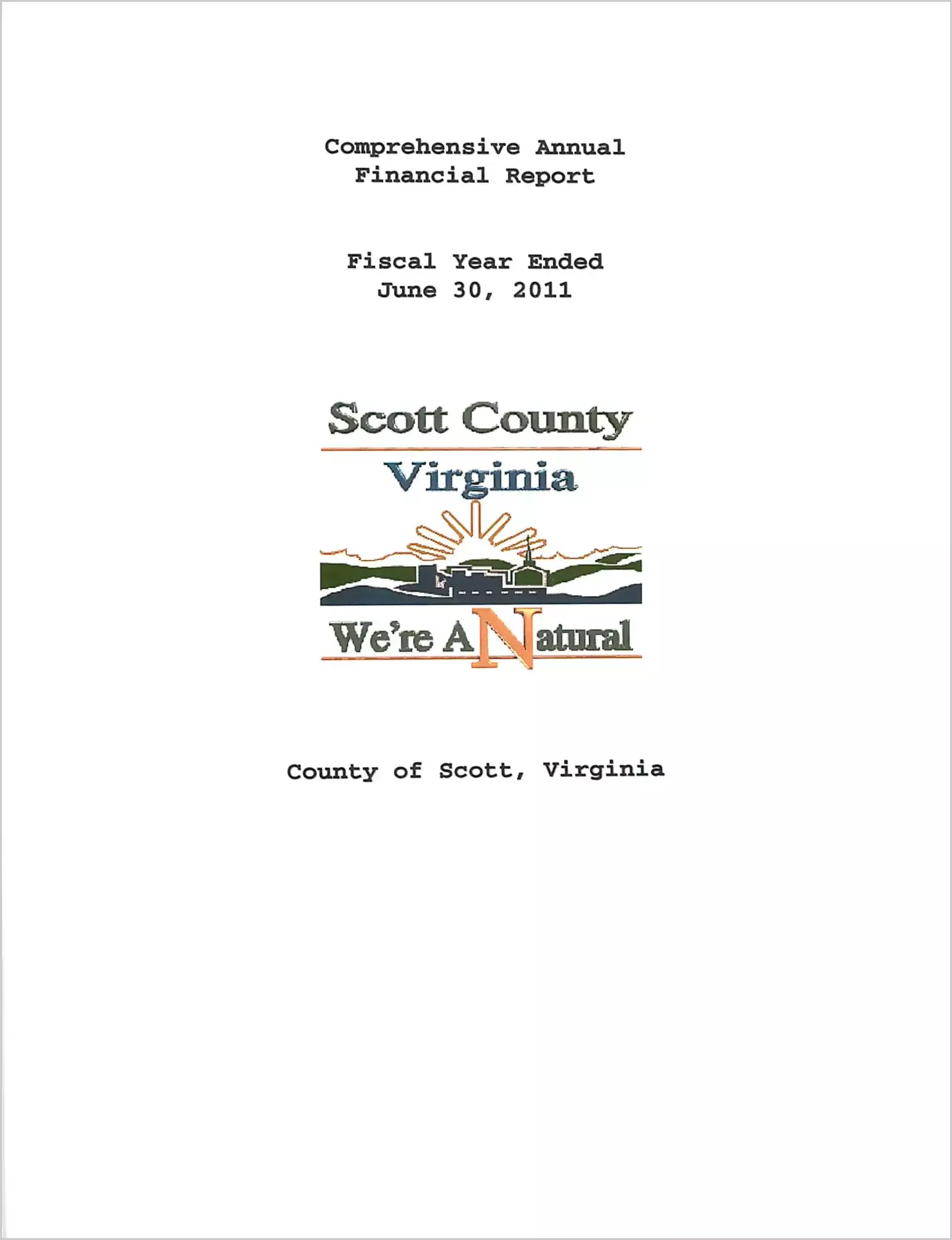 2011 Annual Financial Report for County of Scott