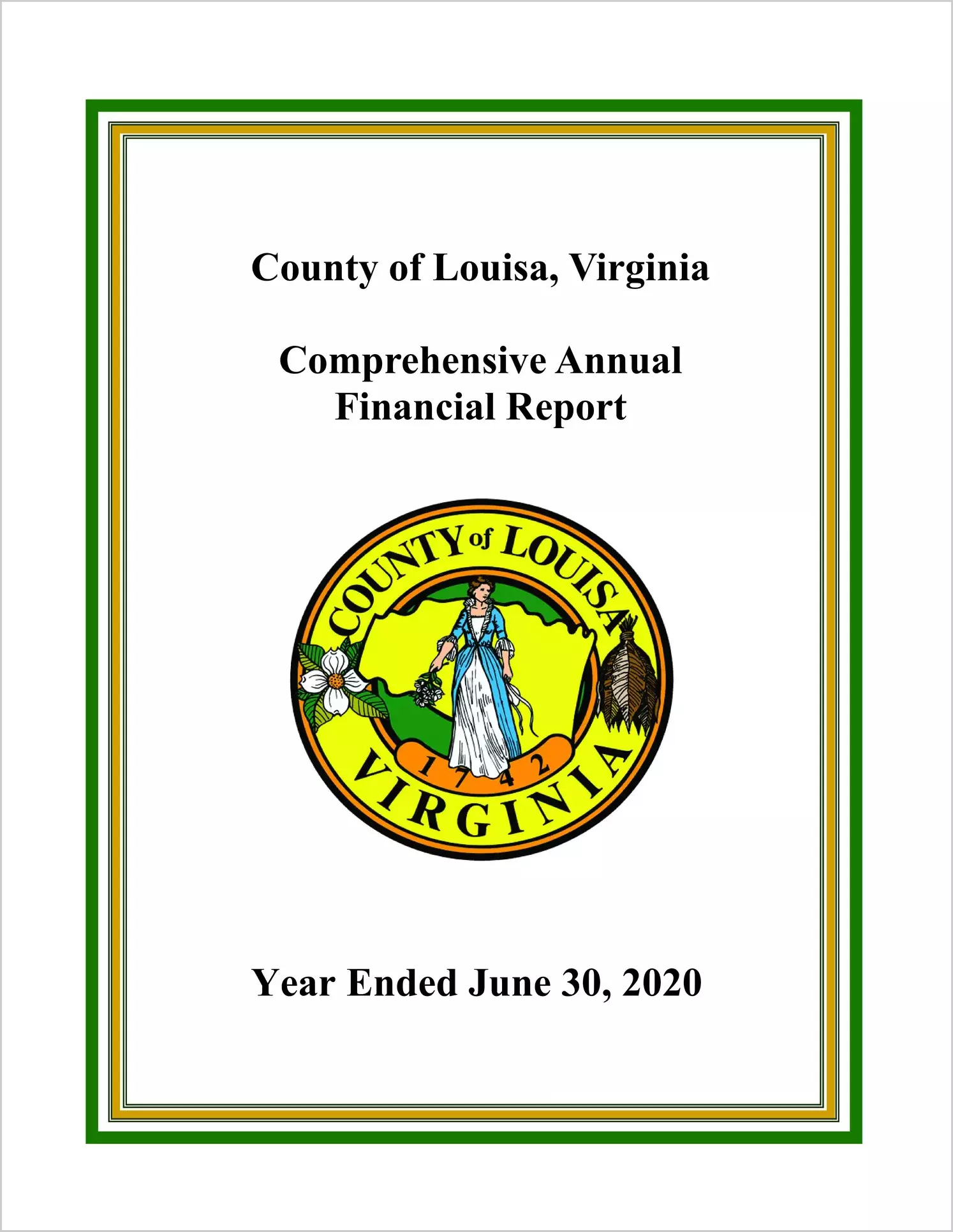 2020 Annual Financial Report for County of Louisa