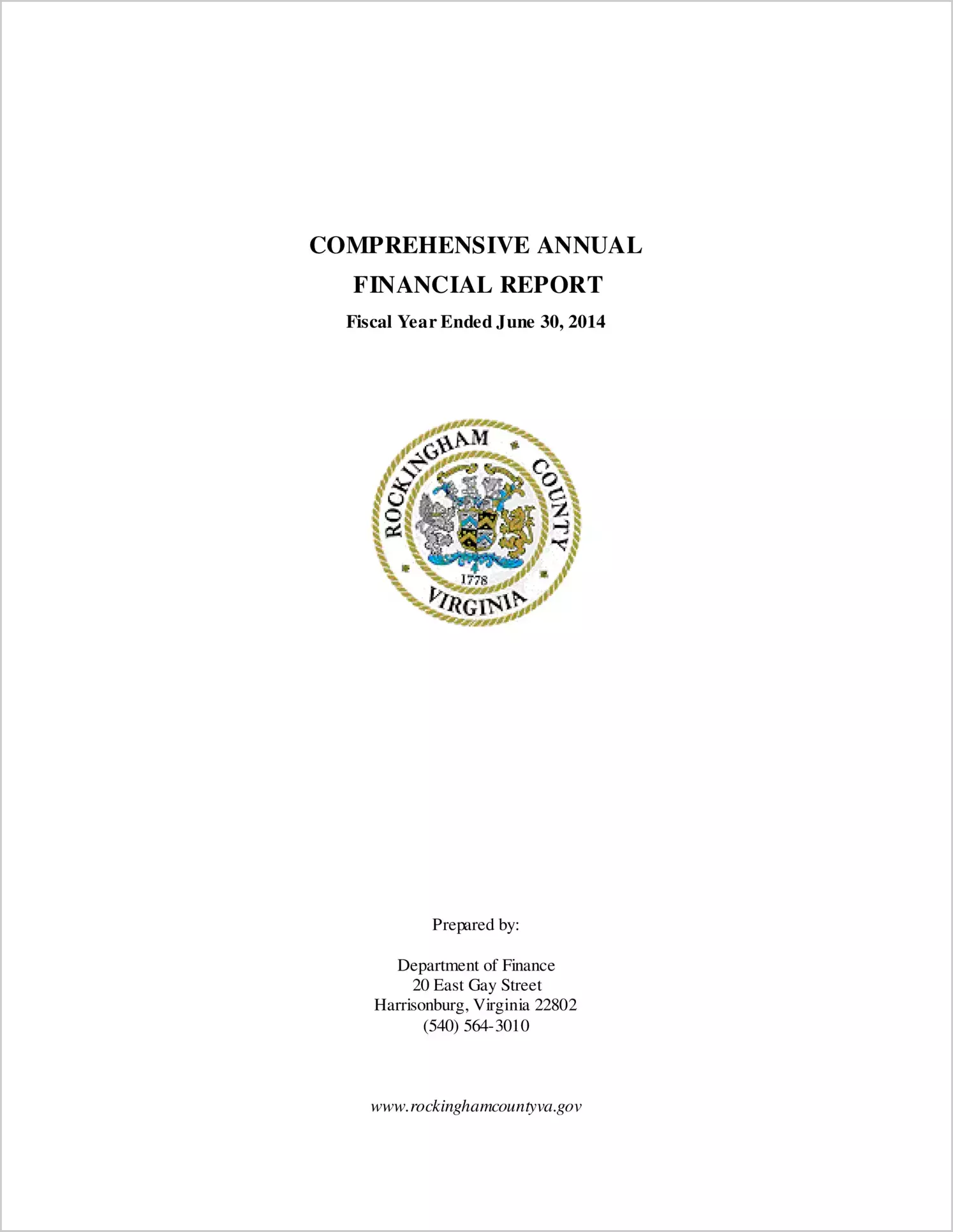 2014 Annual Financial Report for County of Rockingham