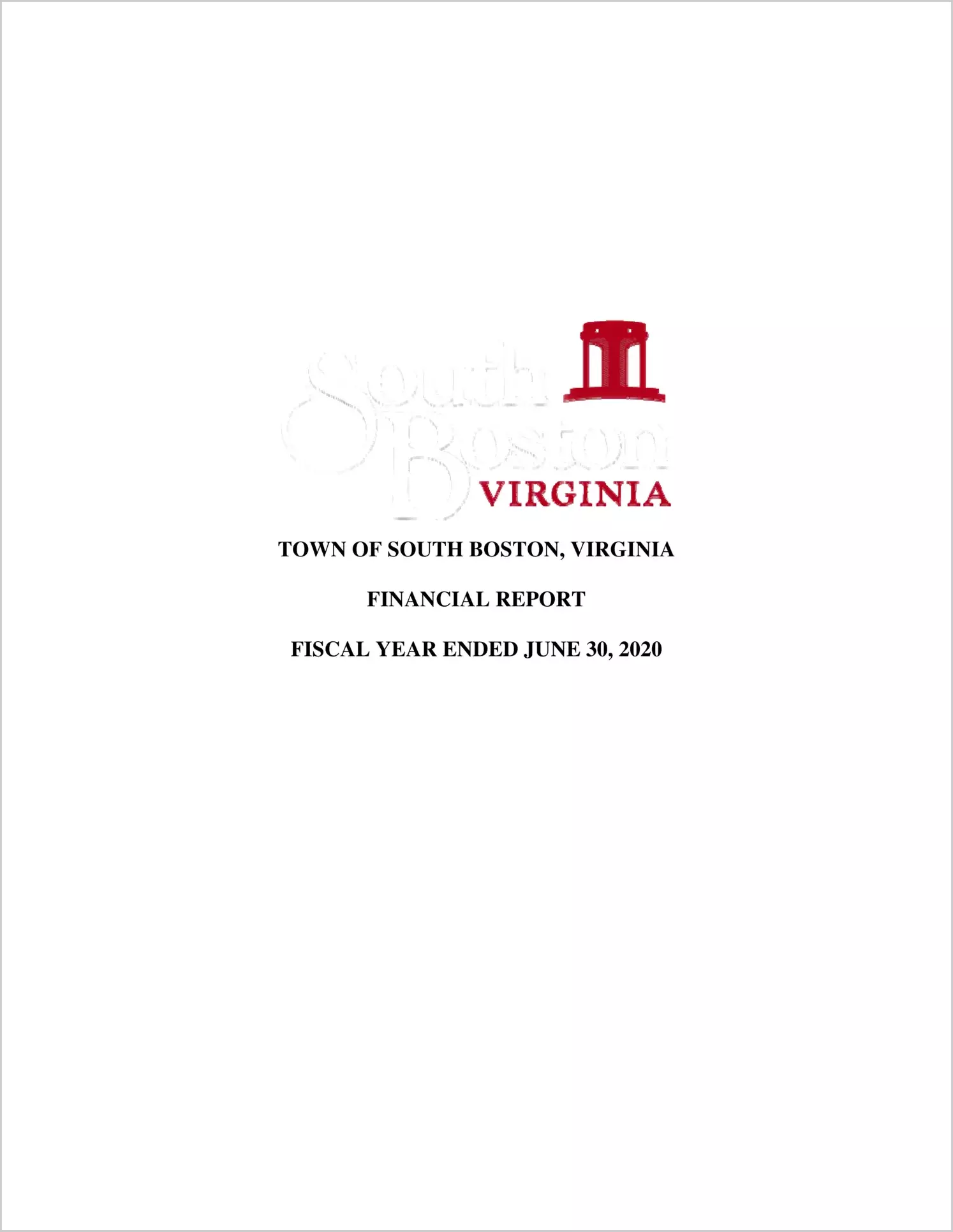 2020 Annual Financial Report for Town of South Boston