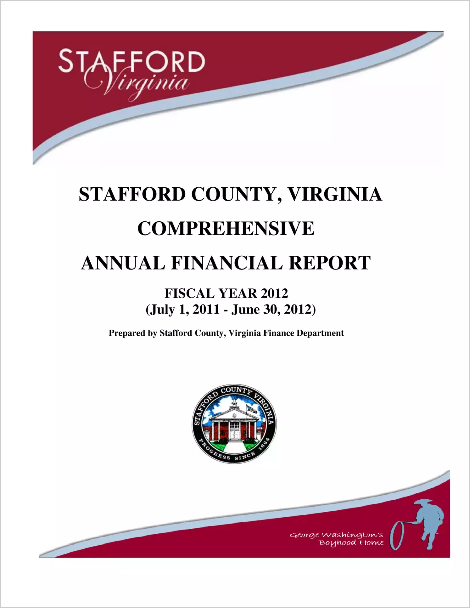 2012 Annual Financial Report for County of Stafford