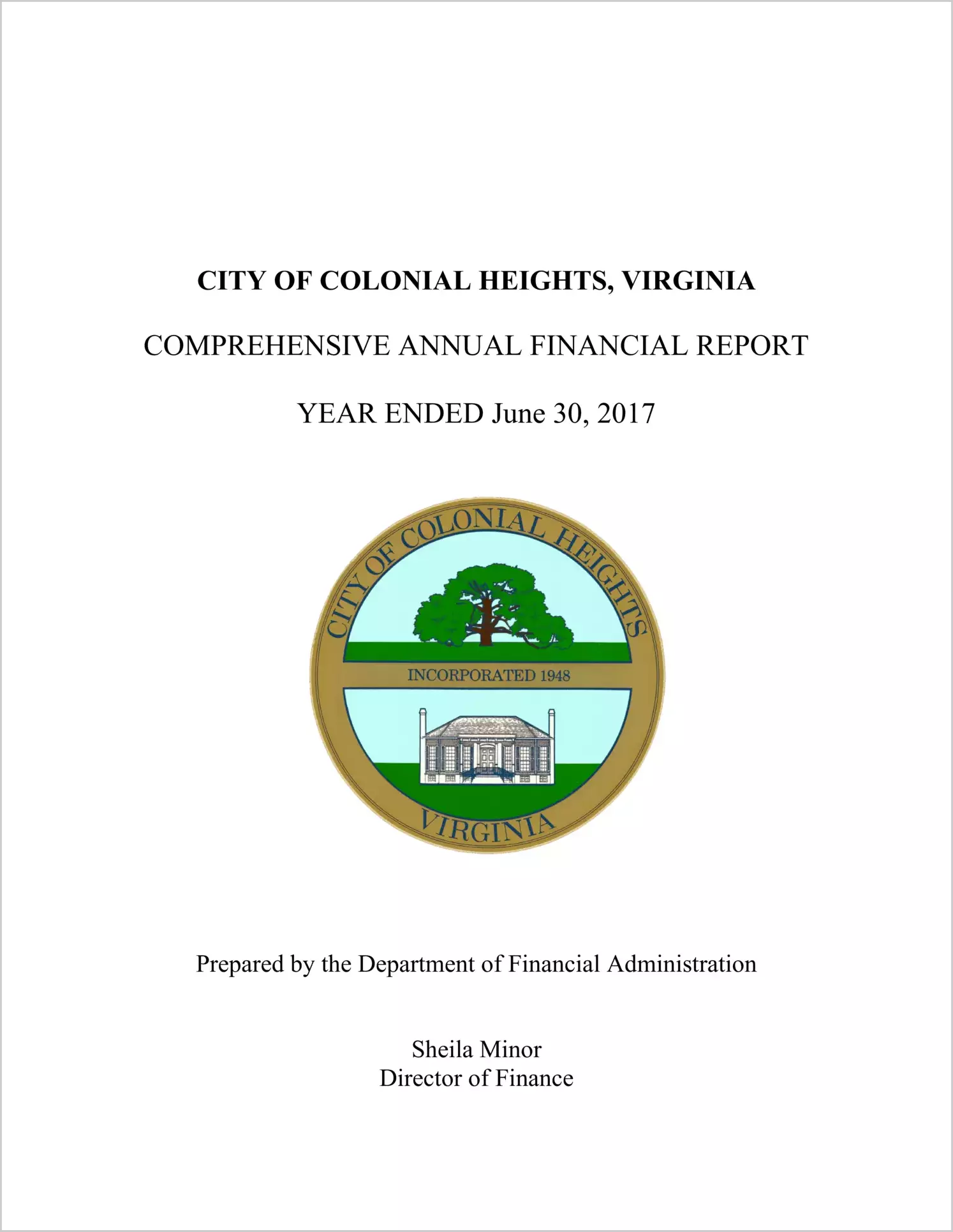 2017 Annual Financial Report for City of Colonial Heights