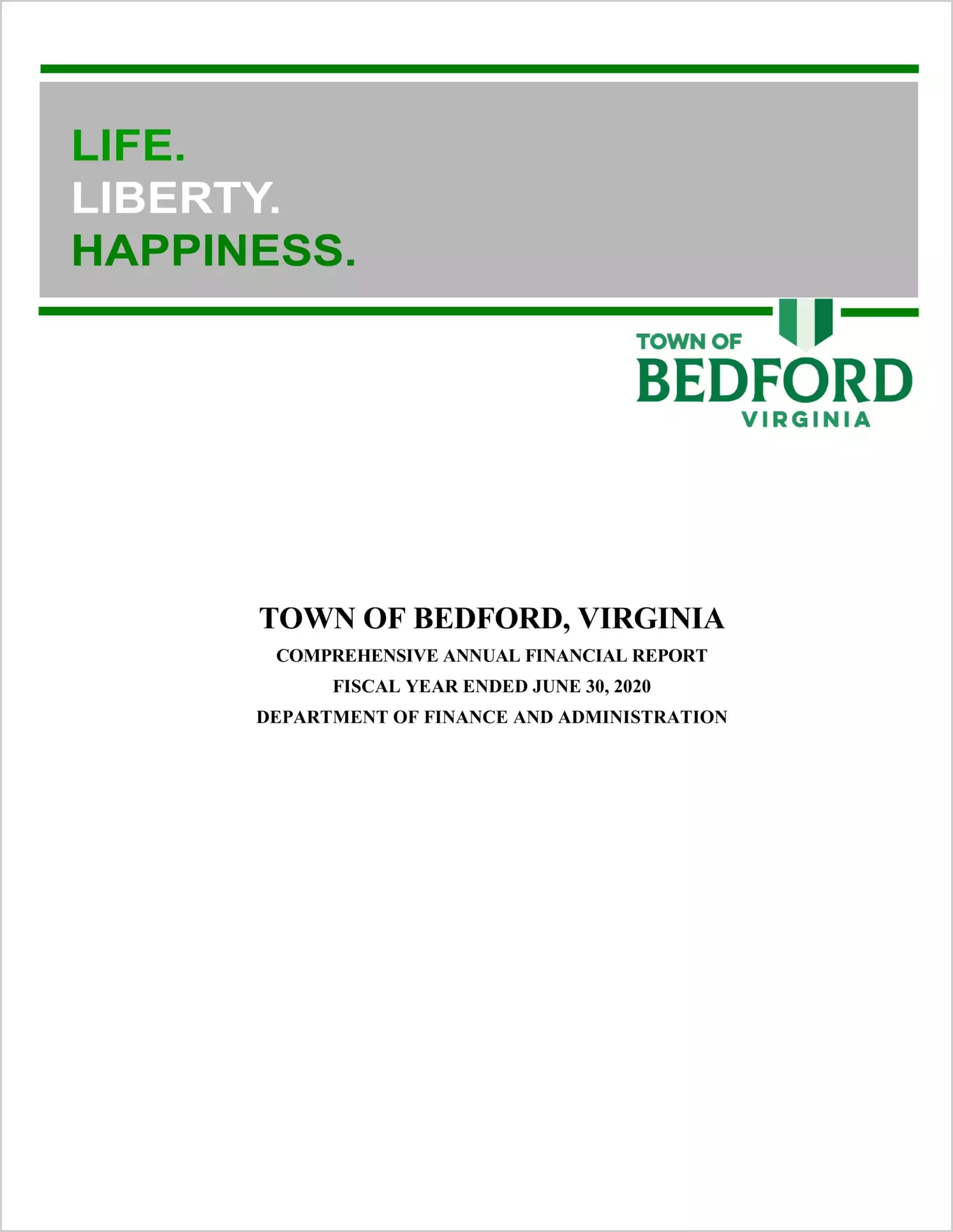 2020 Annual Financial Report for Town of Bedford