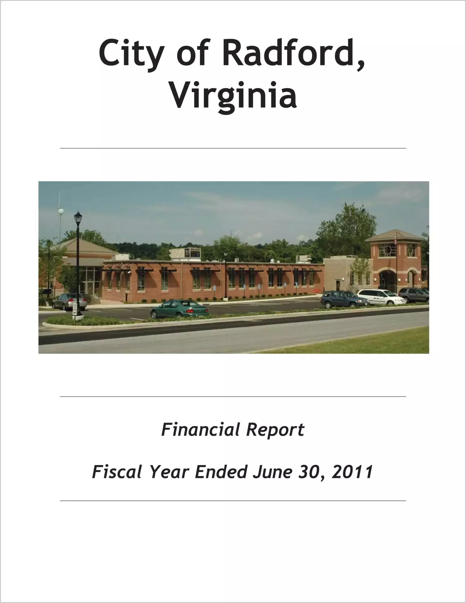2011 Annual Financial Report for City of Radford