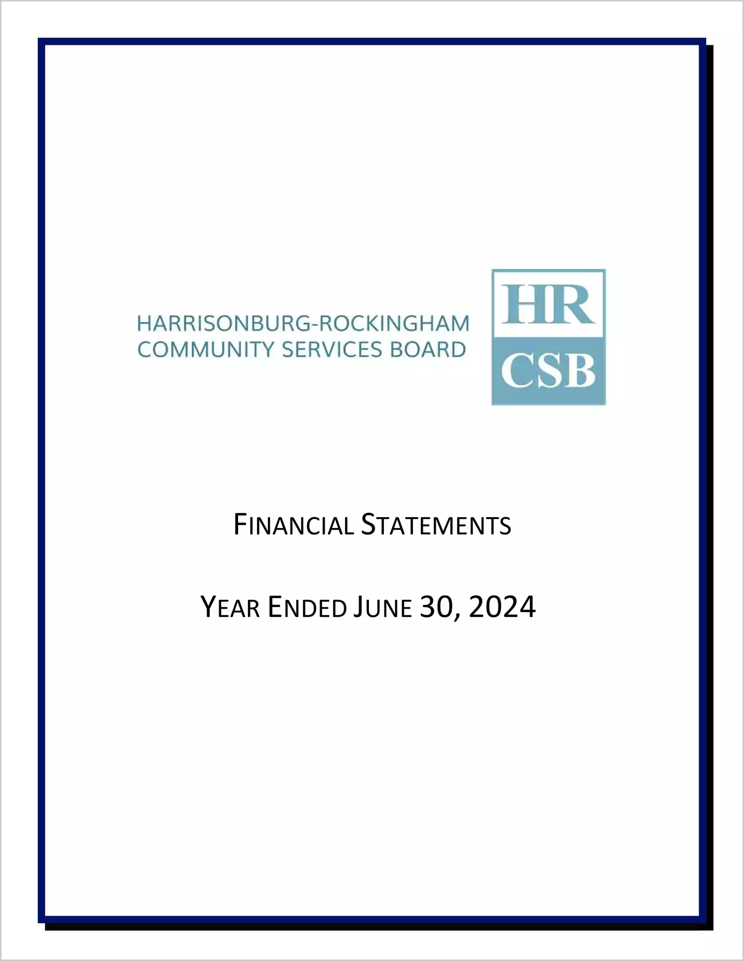 preview of 2024 ABC/Other Annual Financial Report for Harrisonburg Rockingham Community Services Board