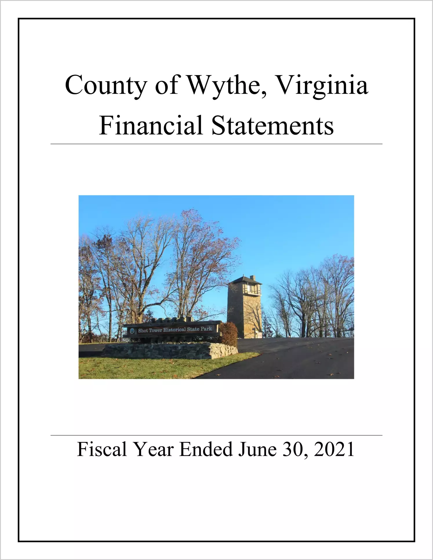 2021 Annual Financial Report for County of Wythe