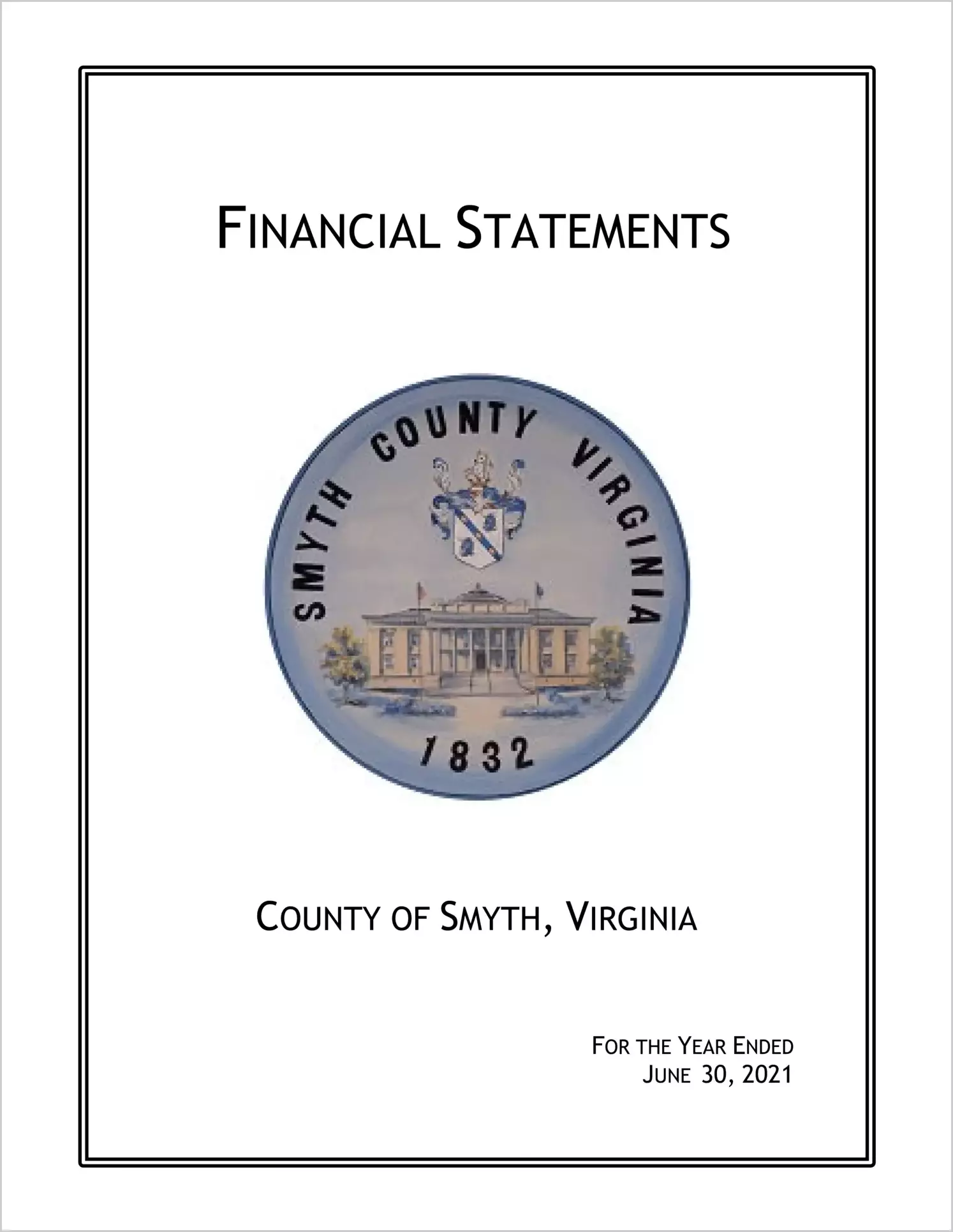 2021 Annual Financial Report for County of Smyth