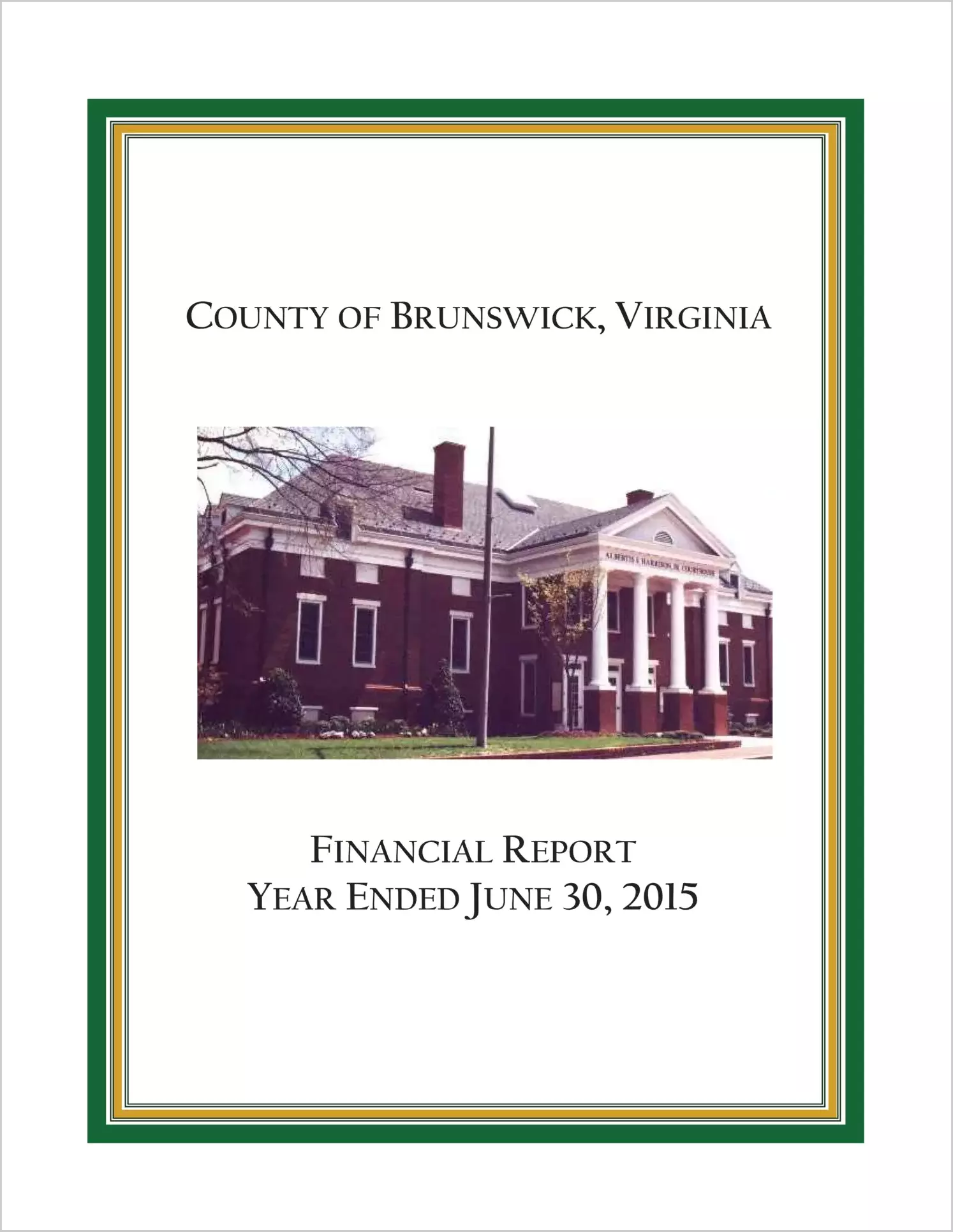 2015 Annual Financial Report for County of Brunswick