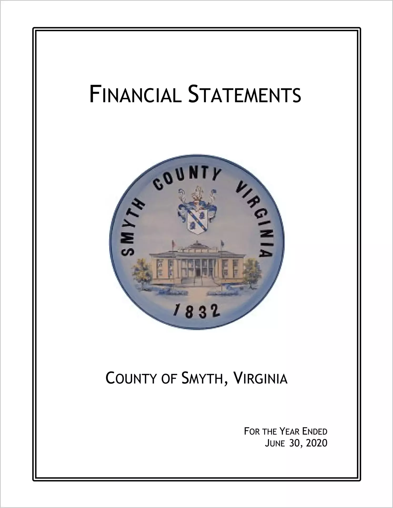 2020 Annual Financial Report for County of Smyth