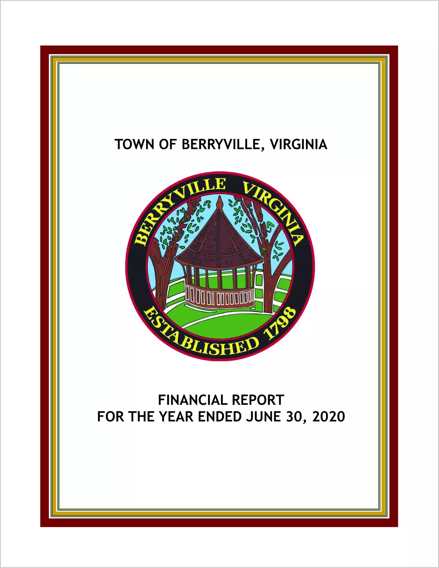 2020 Annual Financial Report for Town of Berryville