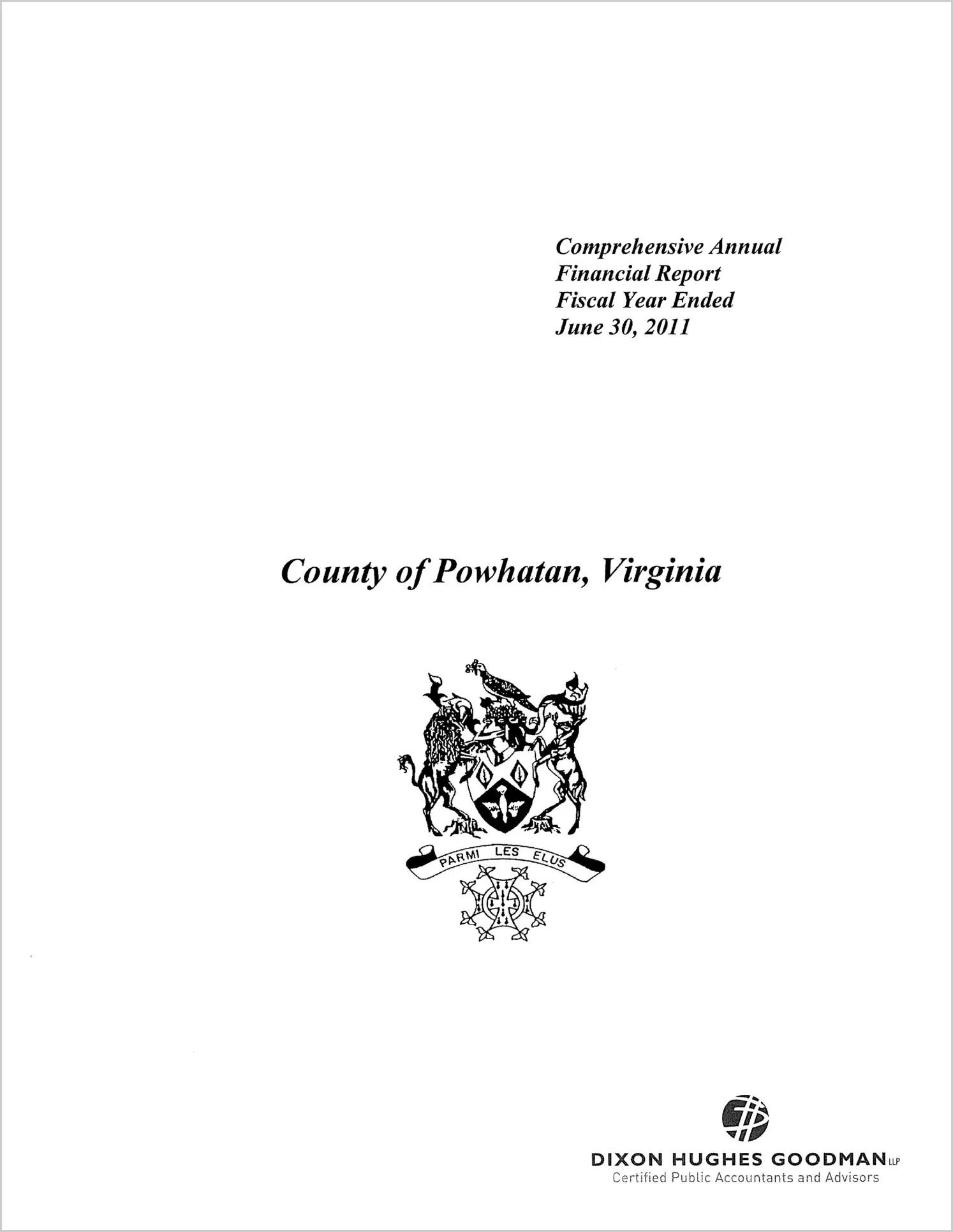 2011 Annual Financial Report for County of Powhatan