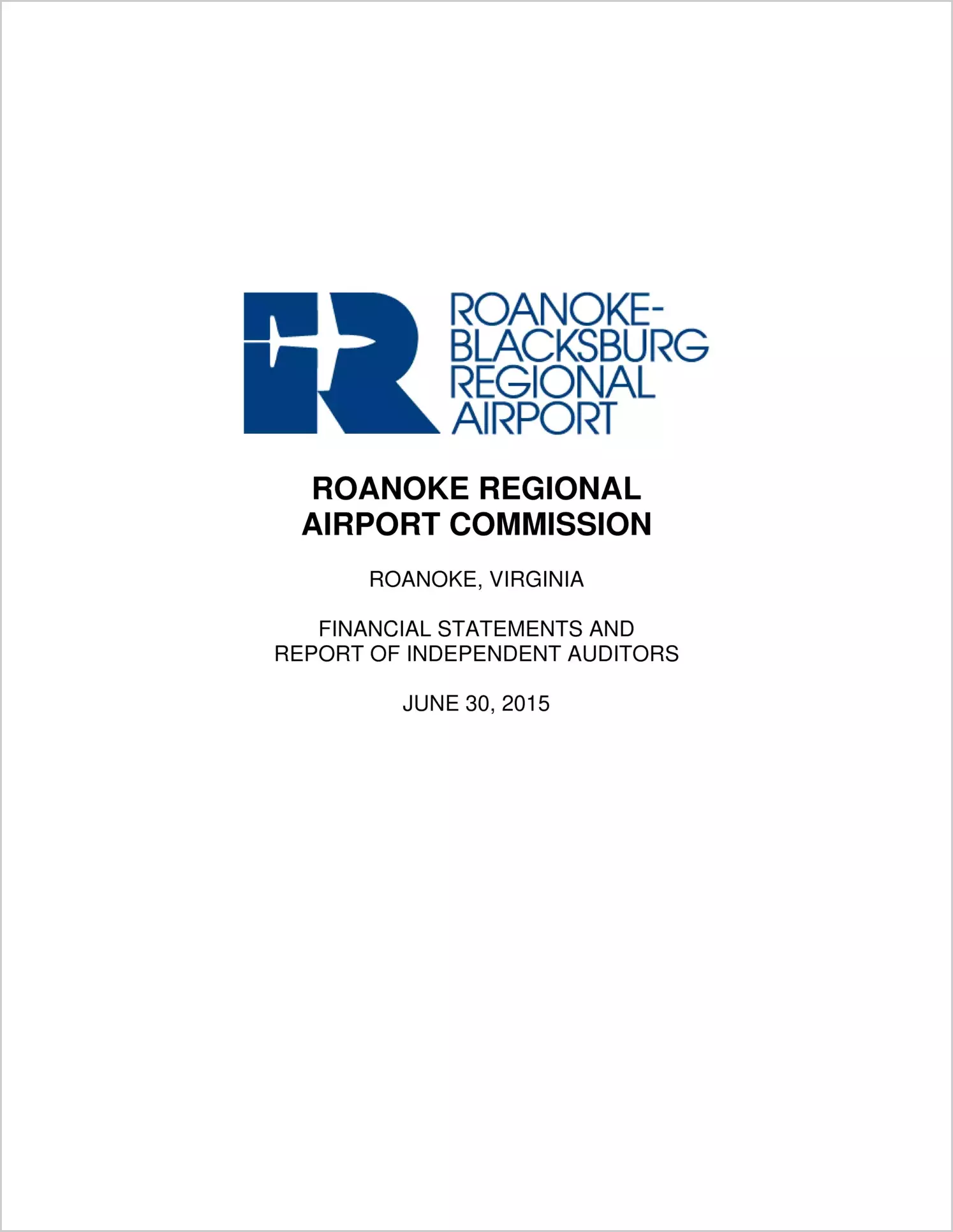 2015 ABC/Other Annual Financial Report  for Roanoke Regional Airport Commission