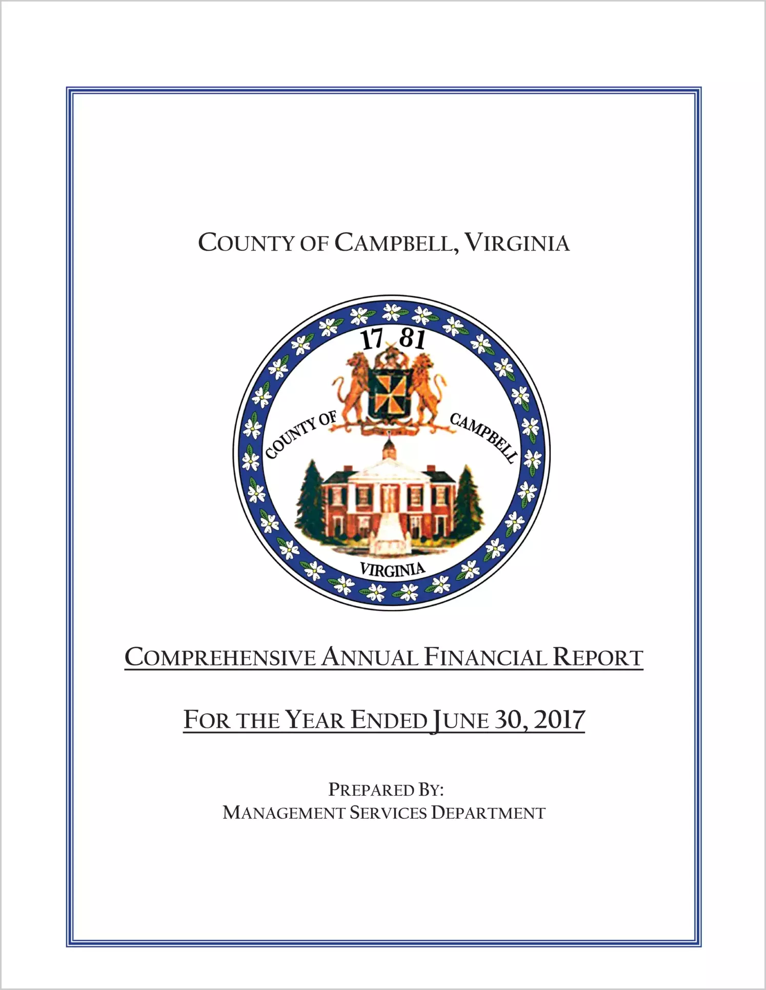 2017 Annual Financial Report for County of Campbell