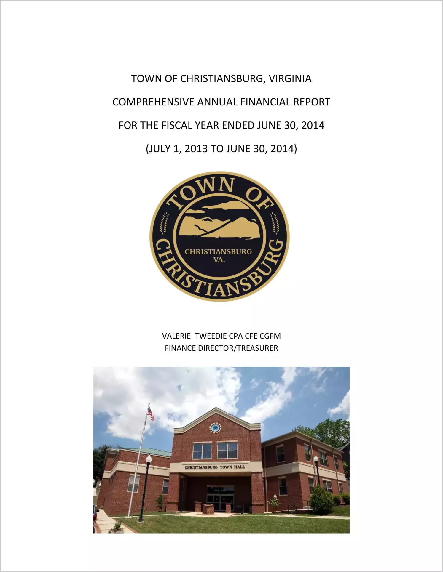 2014 Annual Financial Report for Town of Christiansburg